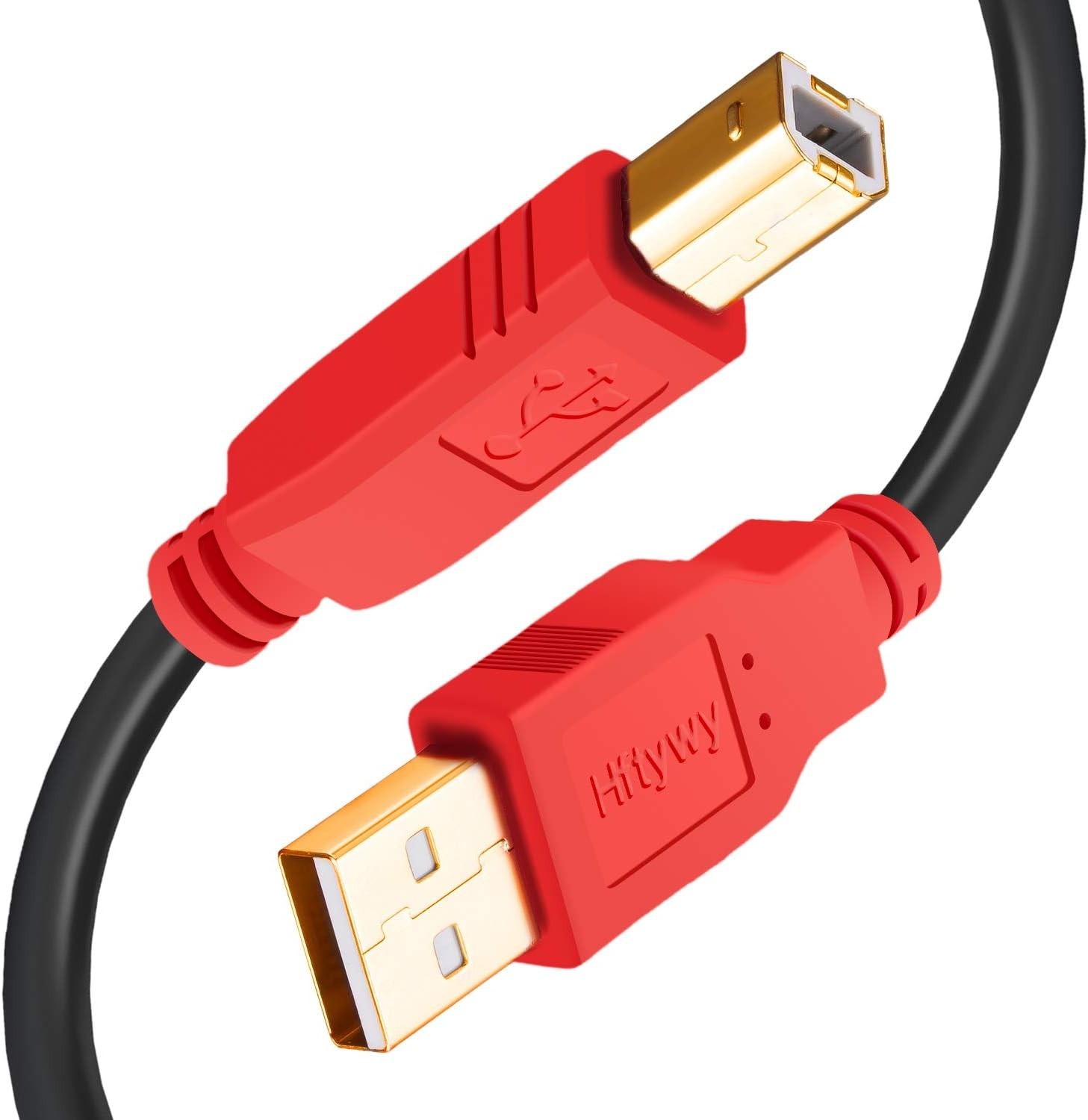 Printer Cable 3/25/30 ft Long USB Printer Cable Cord USB 2.0 Type A Male to B Ma