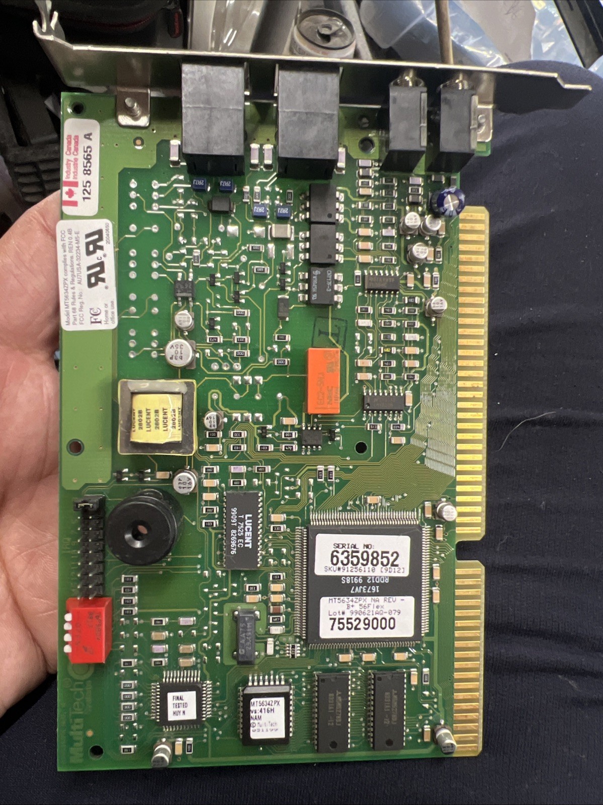 Multi Tech Systems MT5634ZPX Internal Express Modem Isa Card
