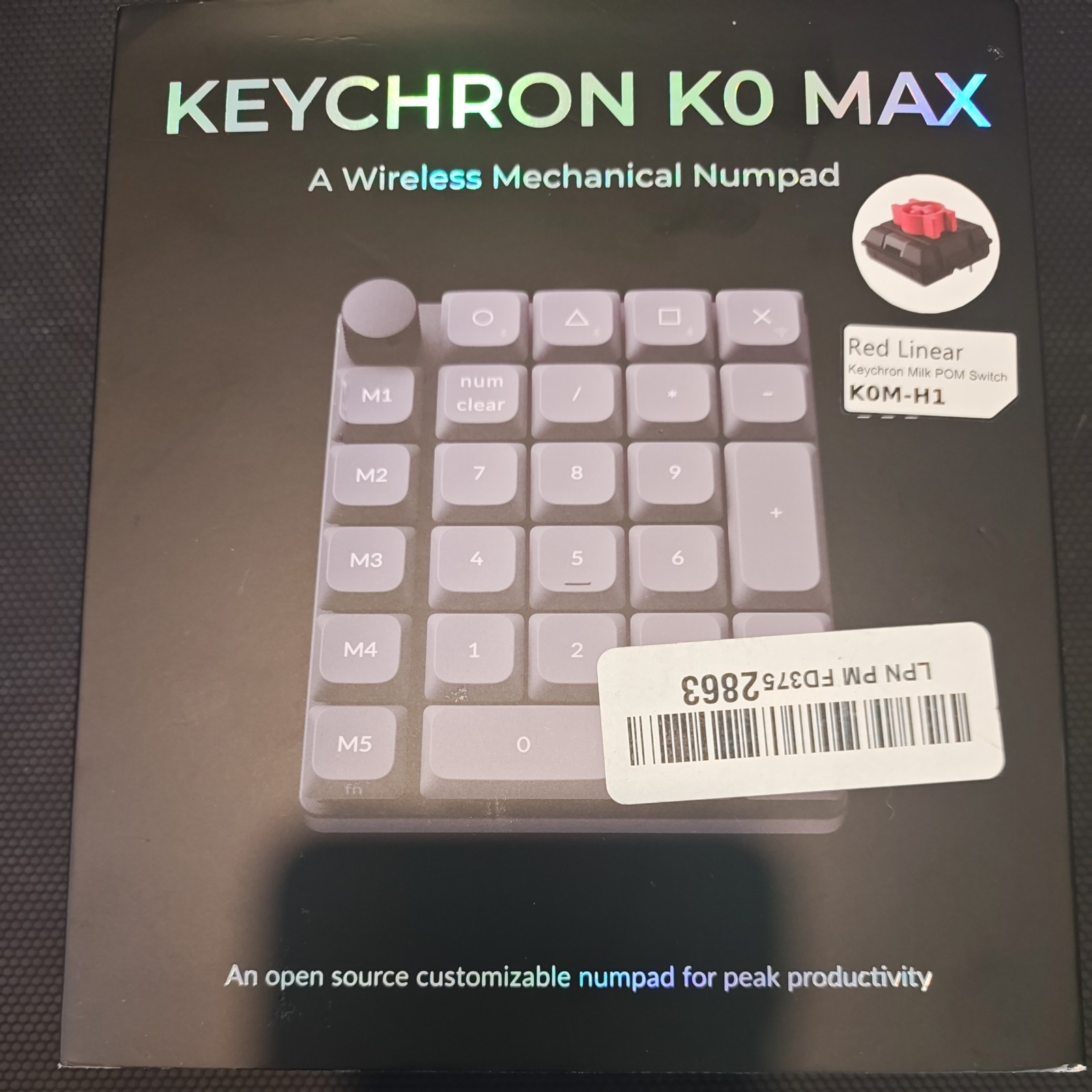 Keychron K0 Max Wireless Low-Profile Number Pad New Open Box