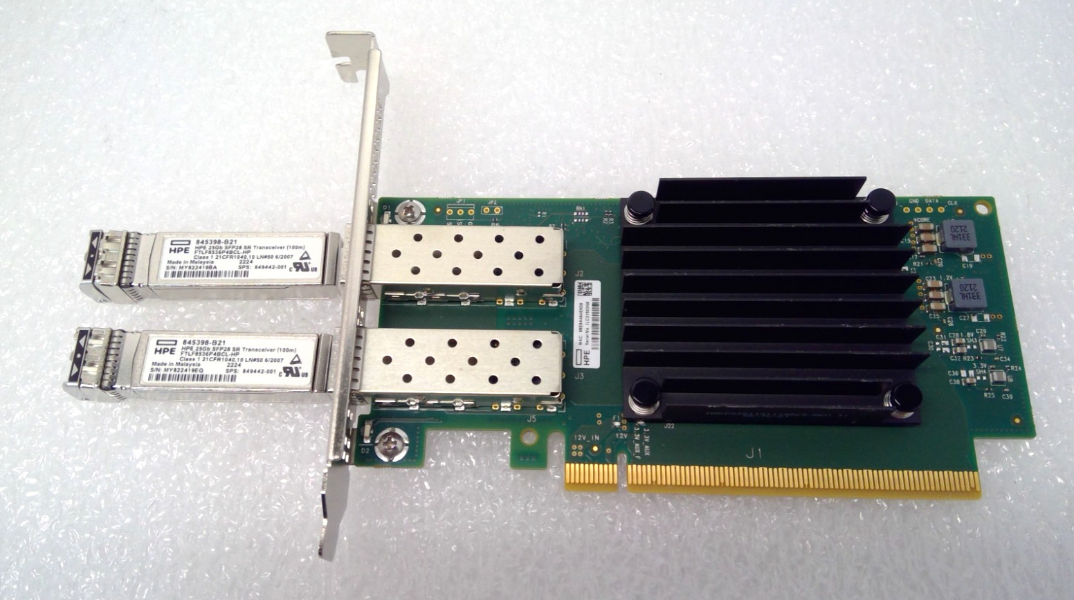 HPE P16004-001 P13186-001 MLN-CX512F 10/25GbE SFP28 Ethernet Card W/2x 25G SFP