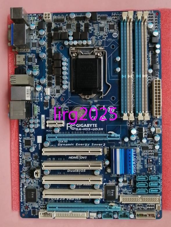 1pc used GIGABYTE GA-H55-UD3H motherboard
