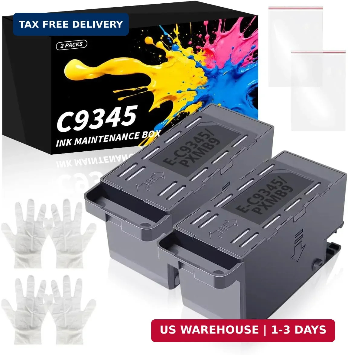C9345 2 Pack/Set, C9345 Ink Maintenance Box for ET-5800 ET-5850