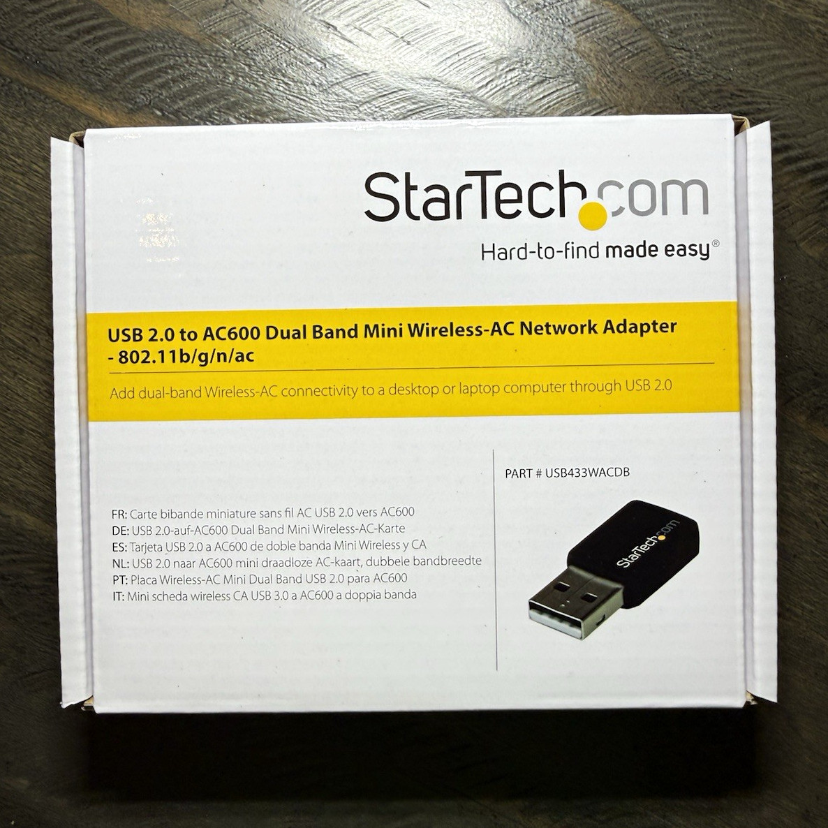 StarTech.com AC600 Dual-Band USB 2.0 802.11ac WiFi Adapter USB433WACDB