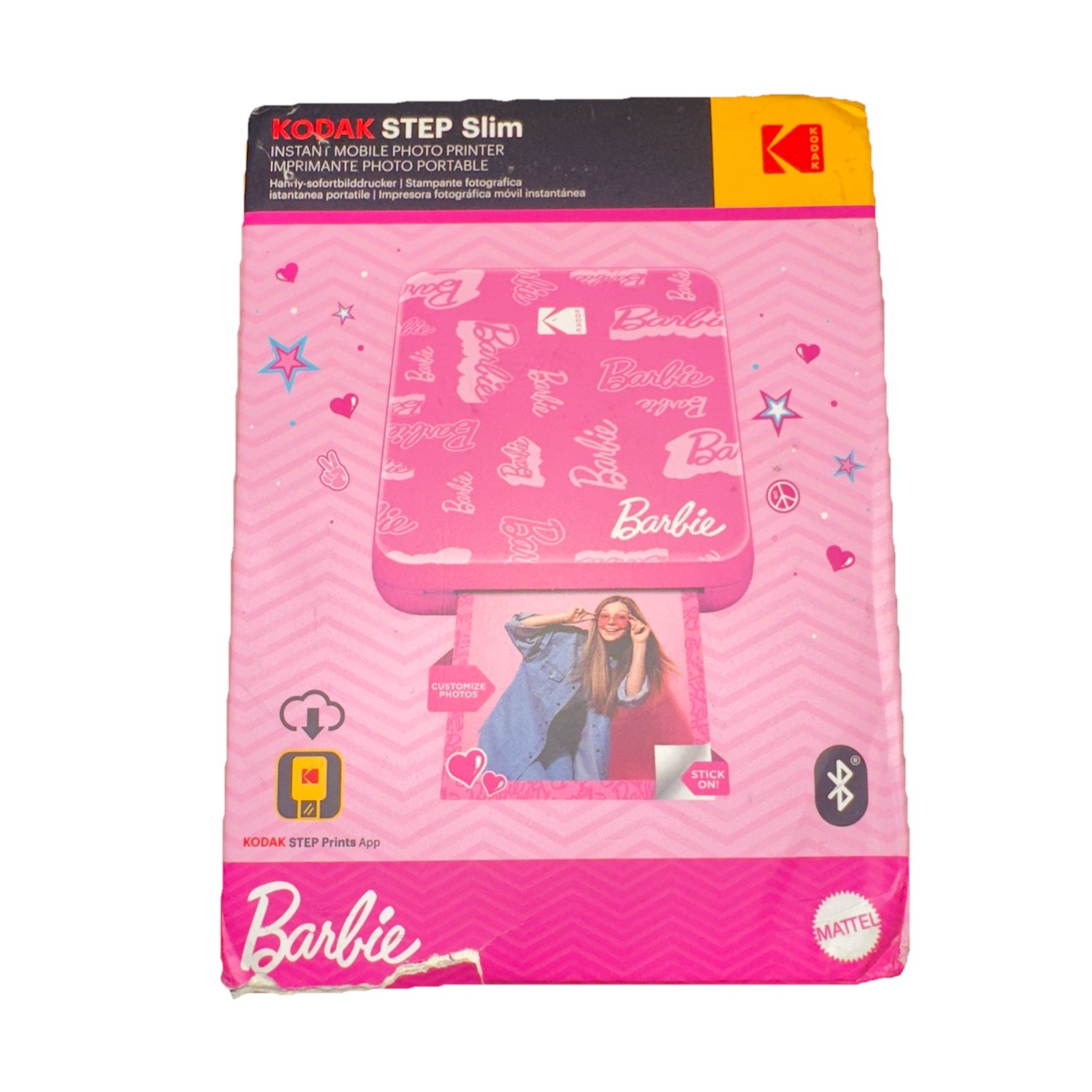 Barbie x Kodak Step Slim Wireless Instant Portable Photo Printer, 2x3" New