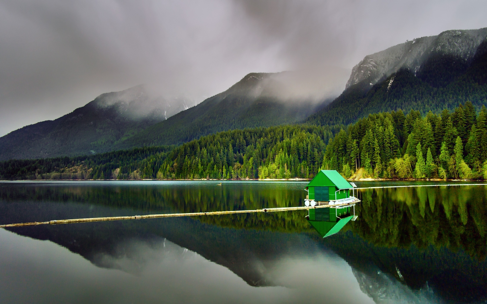 Landscape nature reflection lake floating mountains Custom Gaming Mat Desk