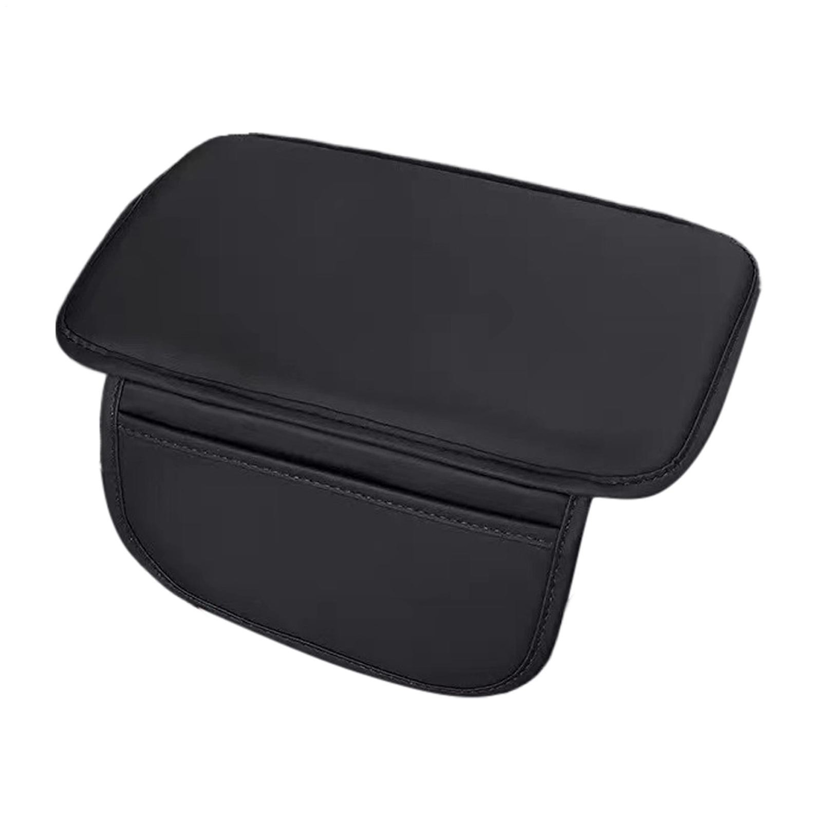 1x Car Armrest Elbow Rest Pad PU Leather Armrest Cushion with Storage Pocket