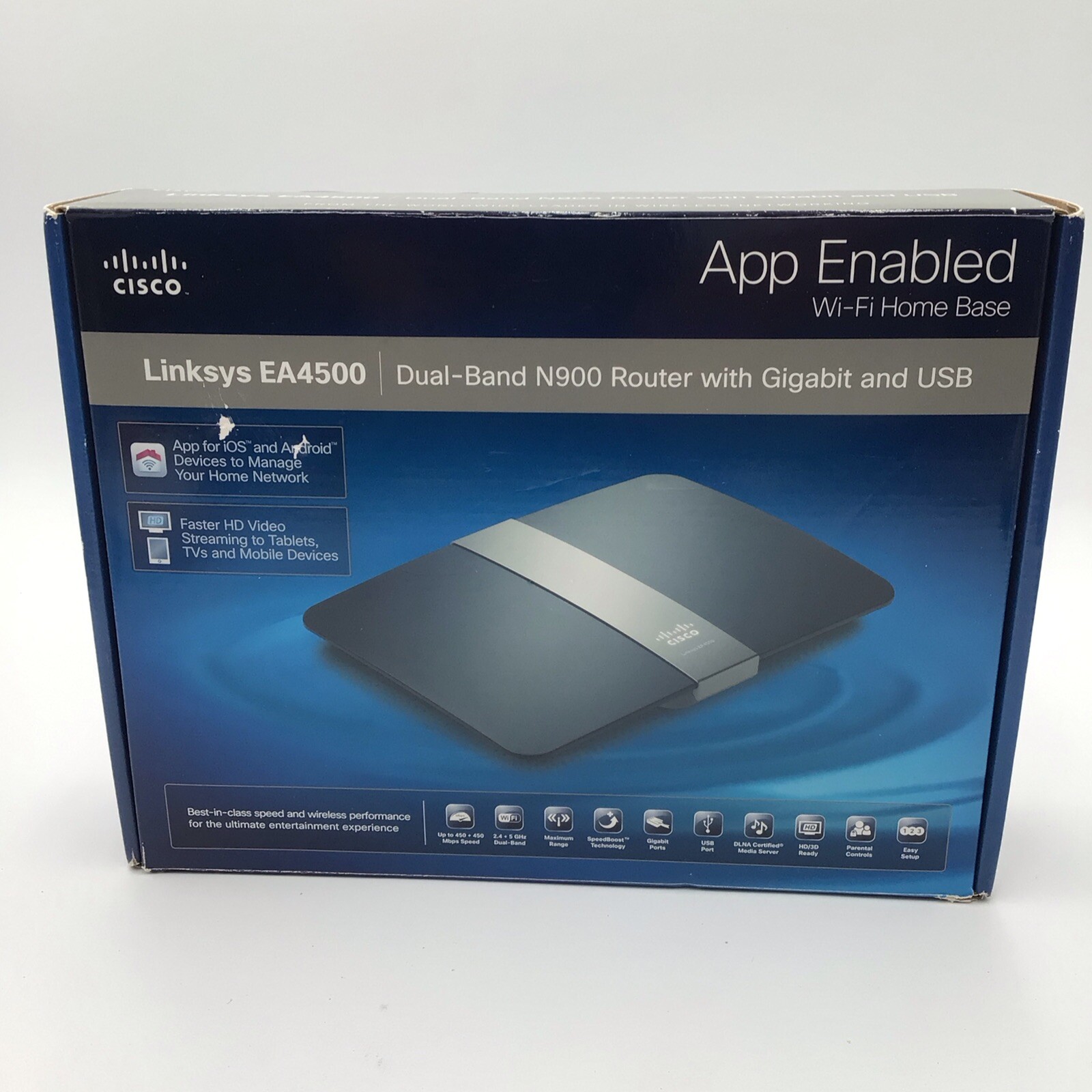 Wireless N Gigabit 450 Mbps Usb Cisco Linksys EA4500 Dual Band N900 Router