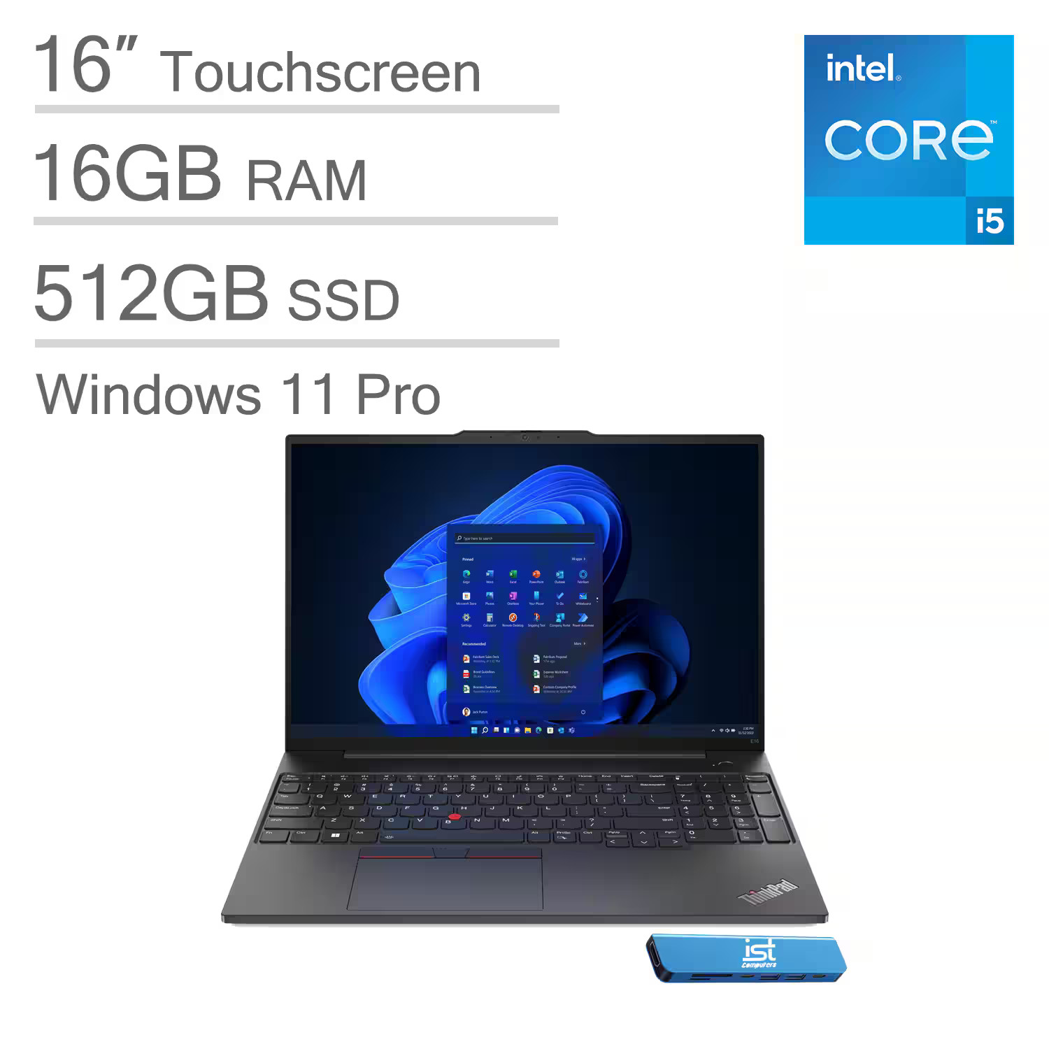 Lenovo - Upgraded - ThinkPad E16 Gen 1 16 in WUXGA - Touchscreen - Intel i5