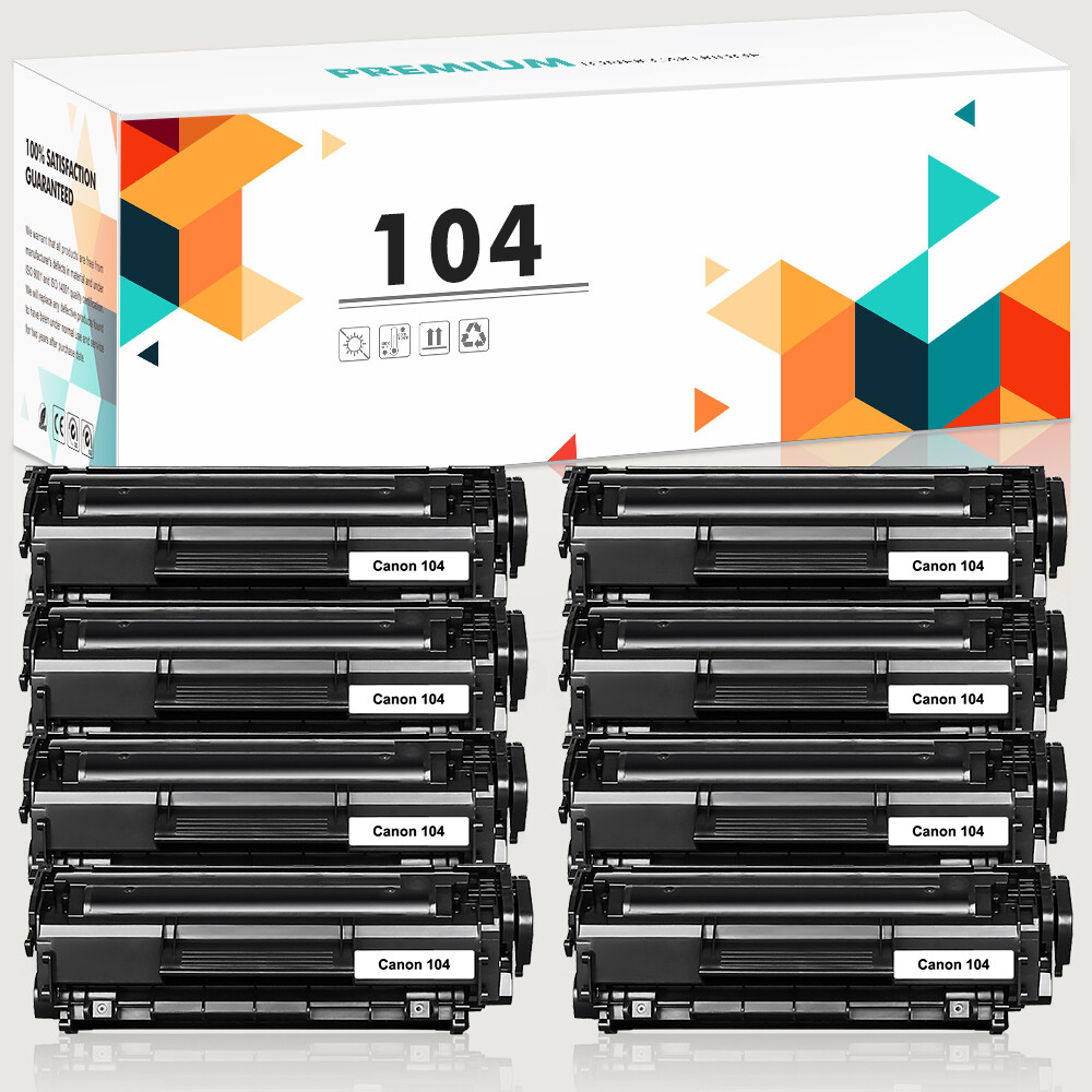 8PK FX9 FX10 Toner Cartridge fit for Canon 104 ImageClass MF4122 MF4690 MF4680