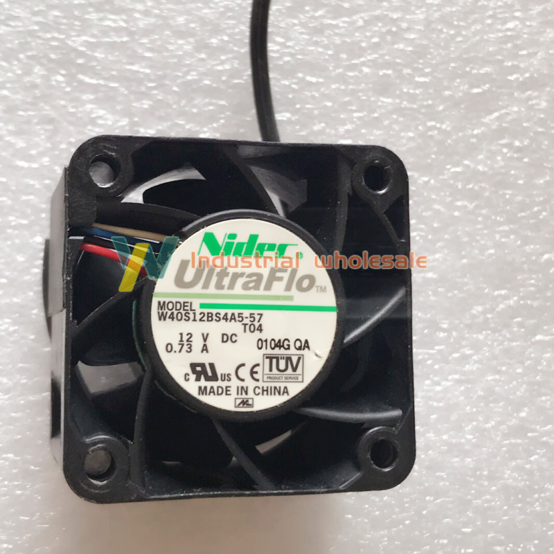 1pc new NIDEC 4028 0.73A W40S12BS4A5-57 40*40*28MM 12V 4 WIRE SERVER CHASSIS FAN