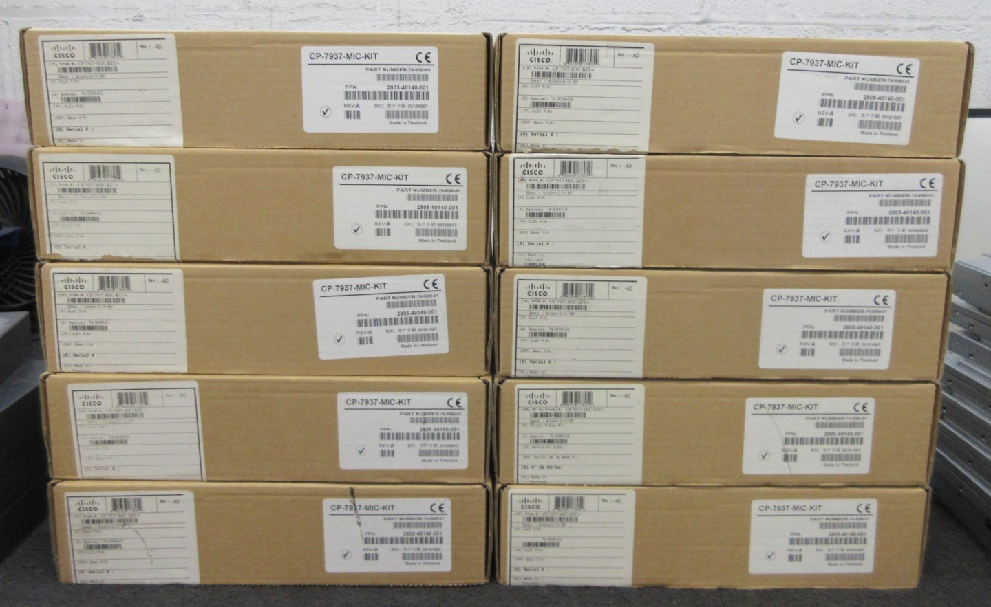 lot of 10 Cisco CP-7937-MIC-KIT