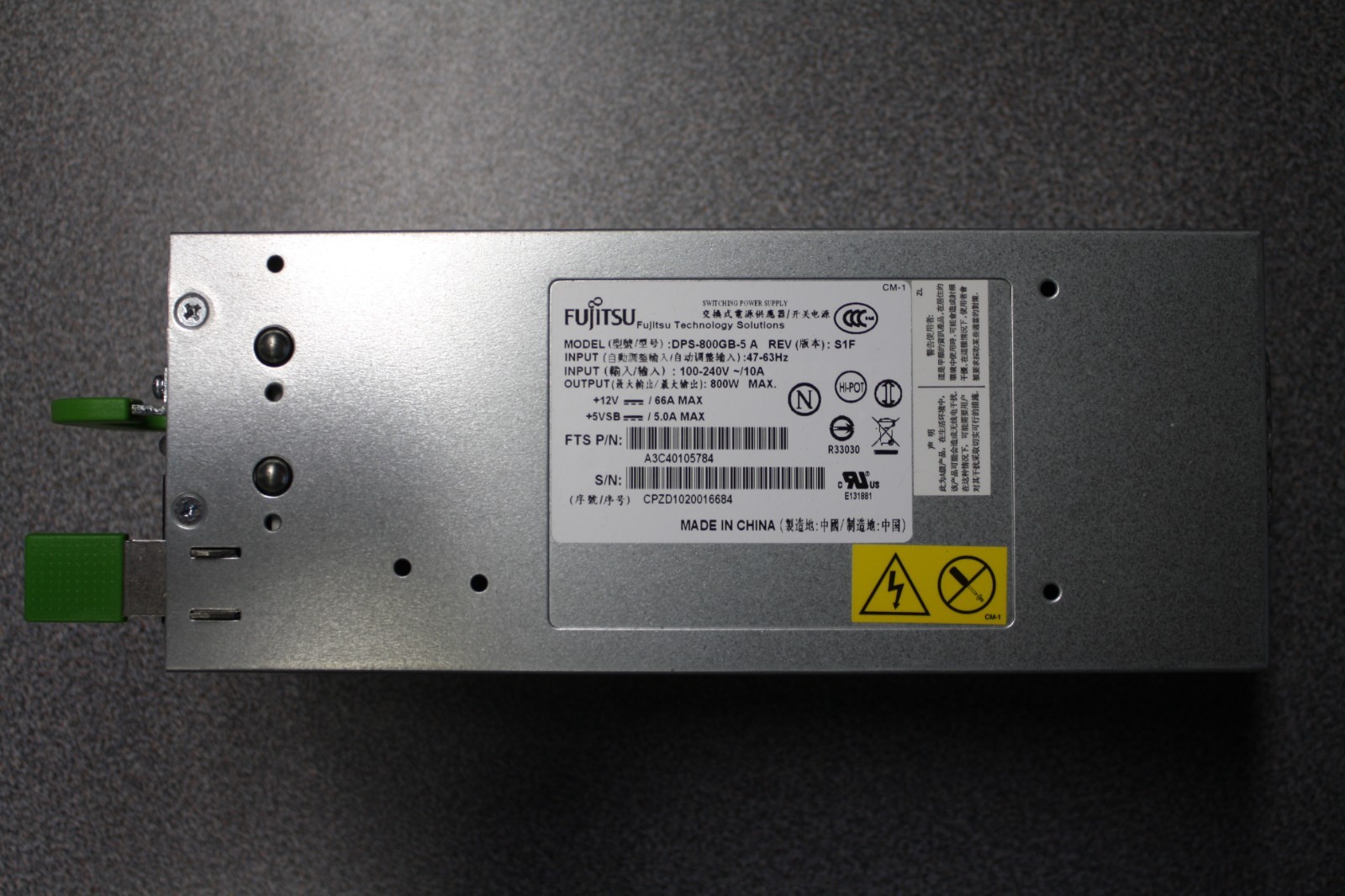 Fujitsu server AC power supply DPS-800-GB-5 A