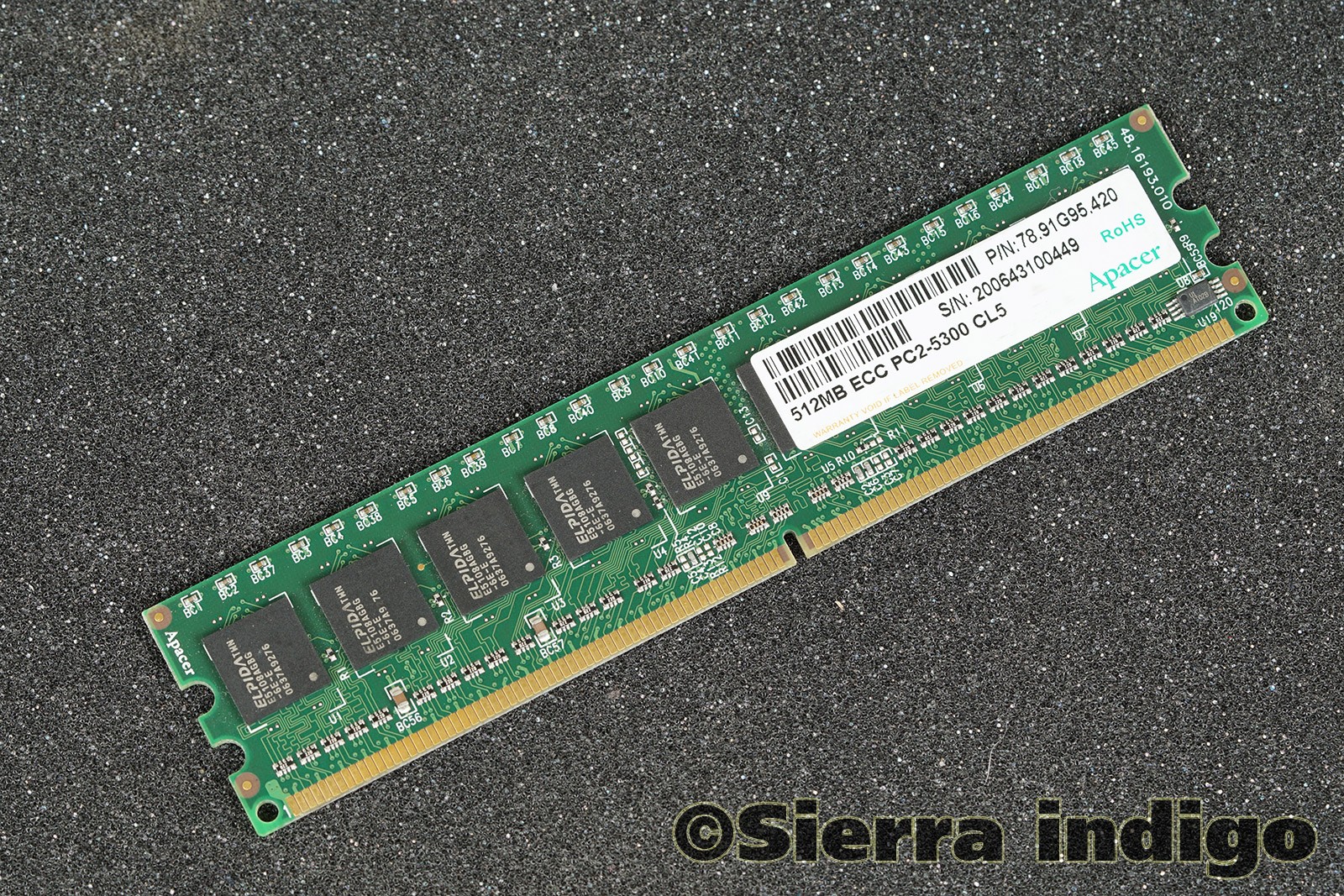 78.91G95.420 Apacer 512MB ECC PC-5300 Server Memory RAM