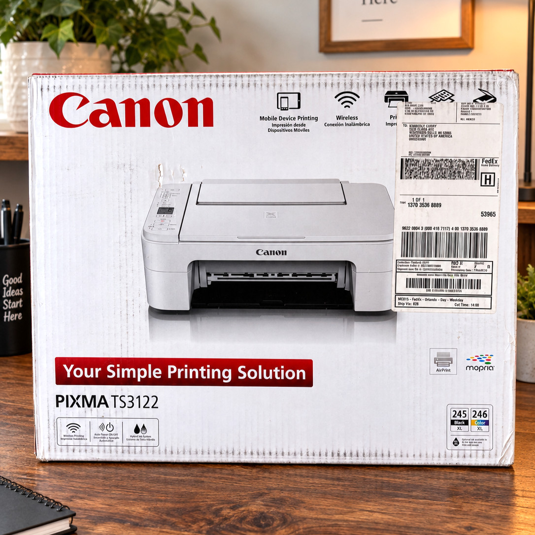 Canon Pixma TS3122 Wireless All-in-One Inkjet Printer Copy Scan - New SEALED