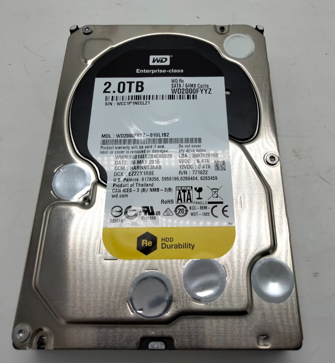 Western Digital 2TB 7200RPM 64MB Cache SATA Hard Drive HDD WD2000FYYZ-01UL1B2