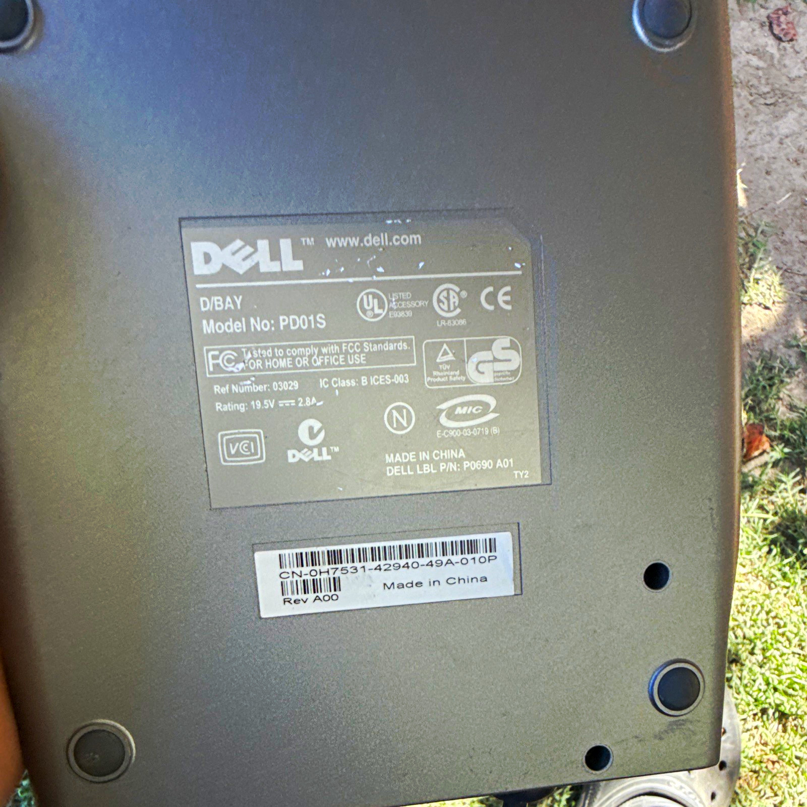 Dell PD01S External CD-RW/DVD-ROM Drive Parallel 24x Black for PC