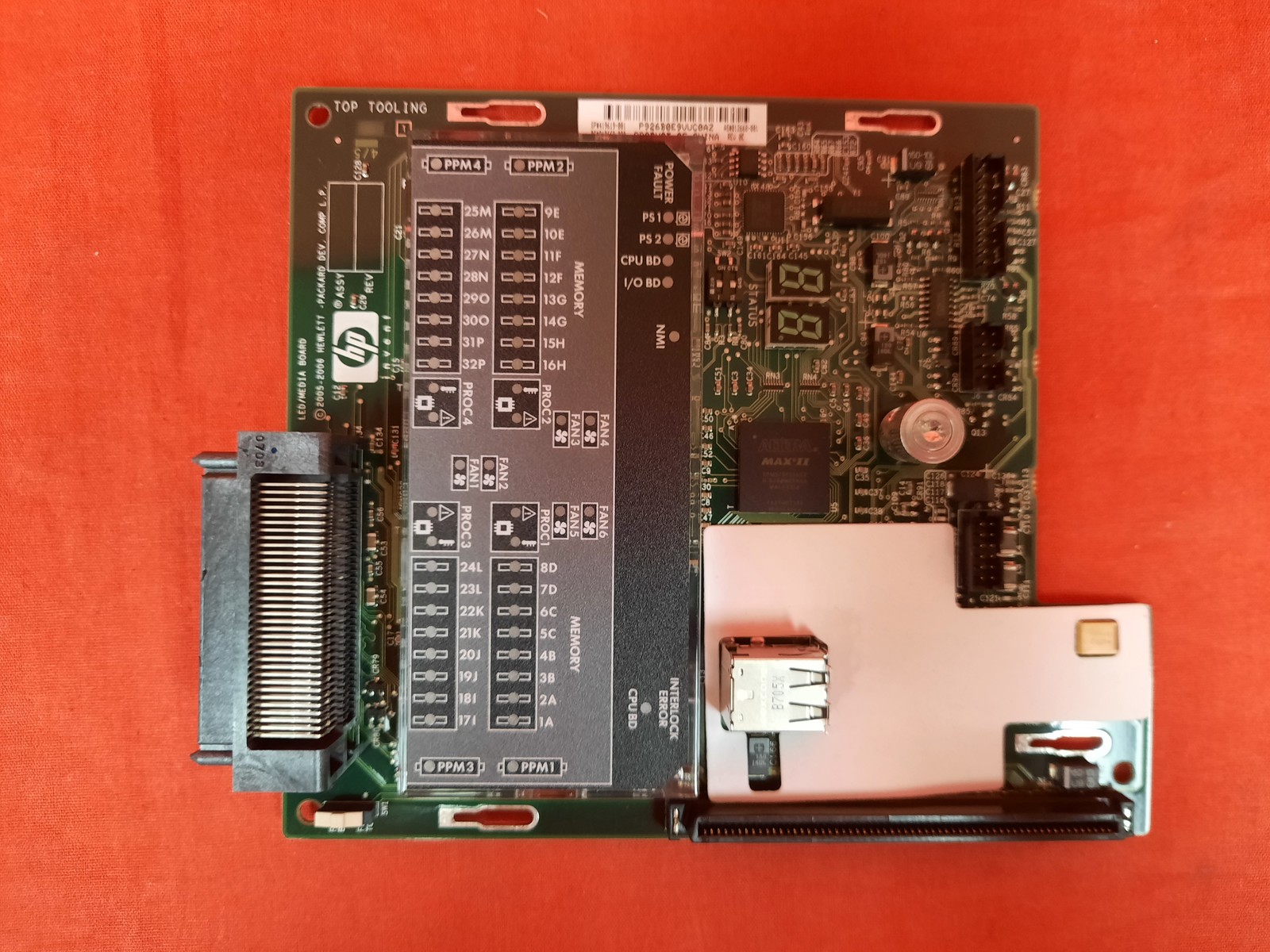 HP 419619-001 LED Media Diagnostics Display Board 8449