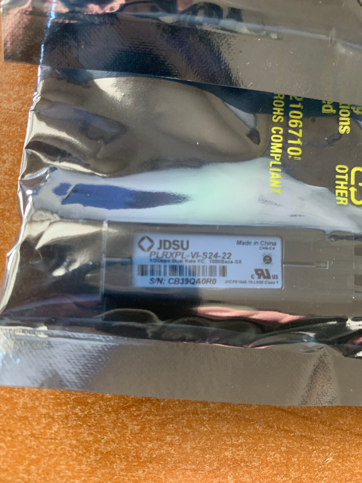 JDSU PLRXPL-VI-S24-22 1/2Gbps Dual Rate RC, 1000Base-SX