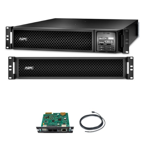 Bundle: APC Smart UPS SRT2200RMXLA with SRT72RMBP XL Battery Packs & AP9641