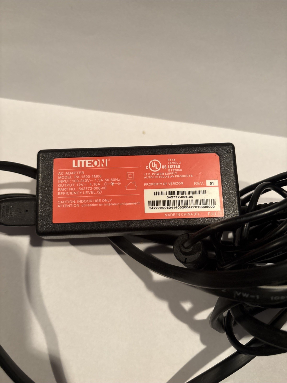Liteon PA-1500-1M06 AC/DC Adapter 12V 4.16A 50W OEM Original Power Adapter
