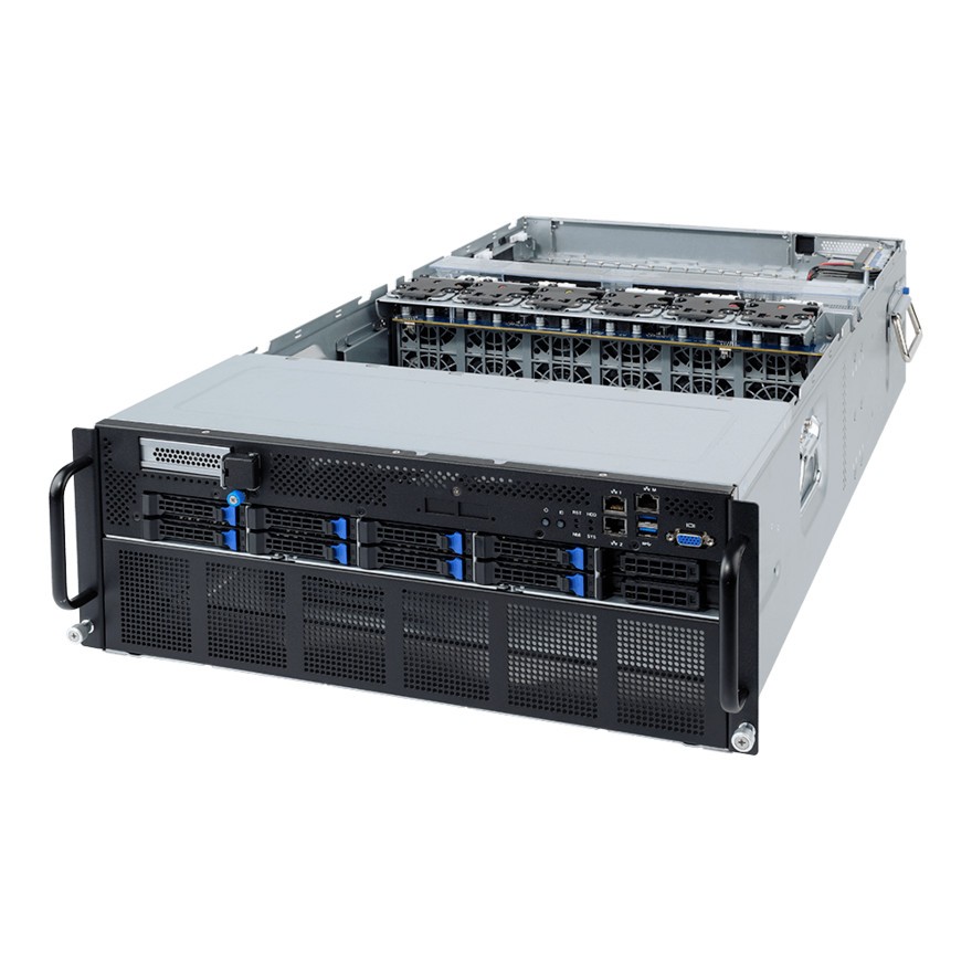 GIGABYTE G482-Z52 4U 8x GPU AI Server 10x U.2 PCIE 4.0 For EPYC 7002 7003-