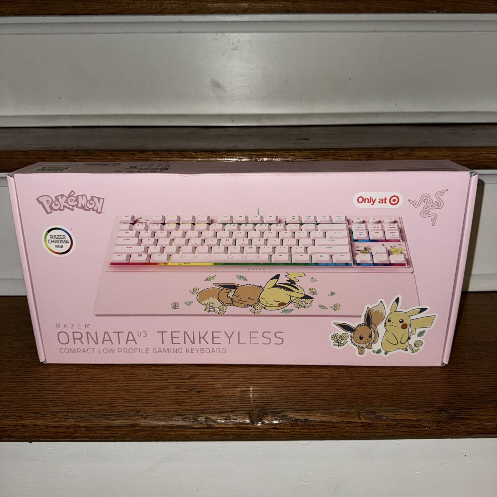 Pokemon x Razer Ornata V3 X Tenkeyless  Keyboard Pikachu & Eevee Edition