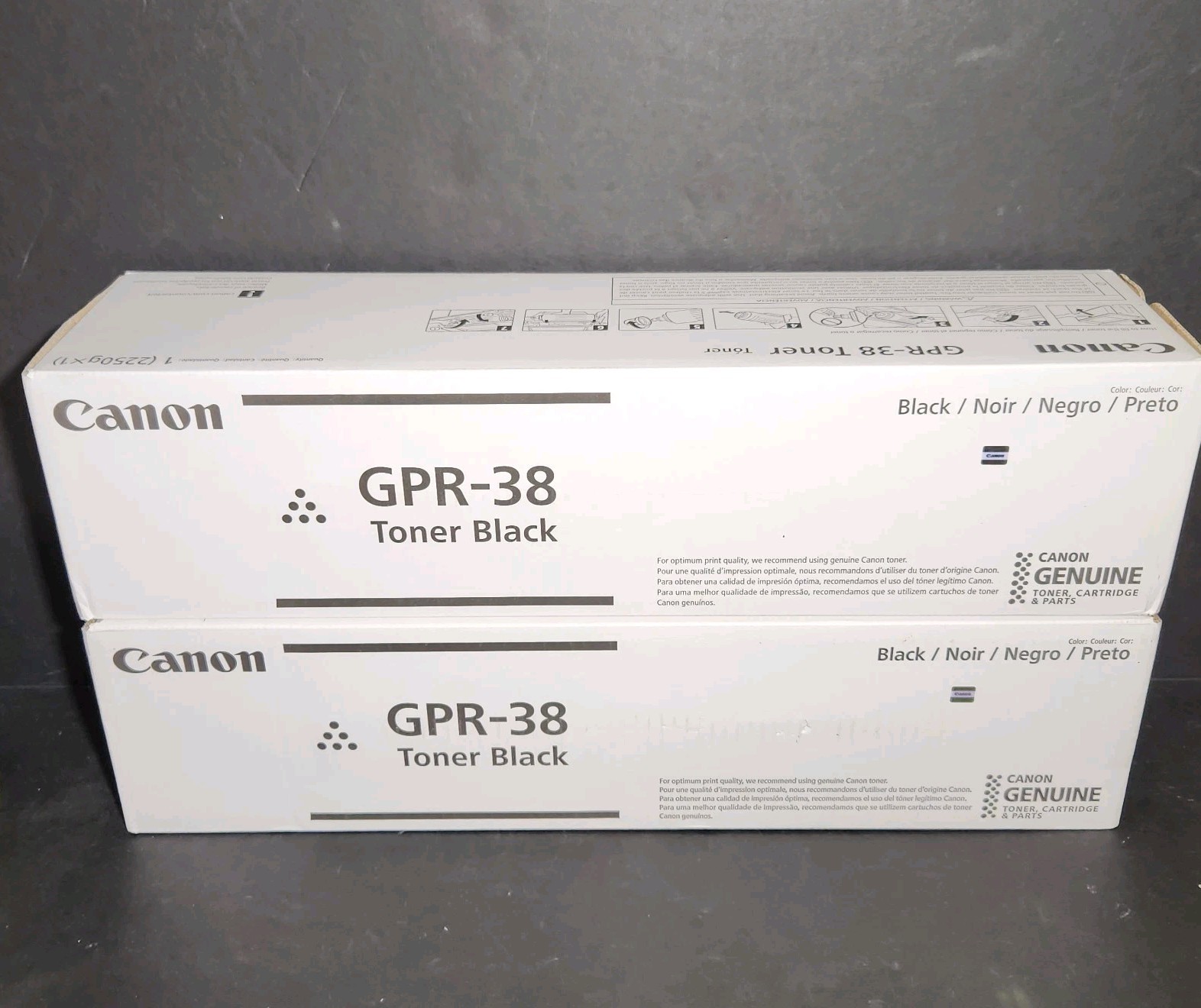 Canon GPR-38 Black Toner Cartridge - Lot of 2 - 3766B003 NEW 