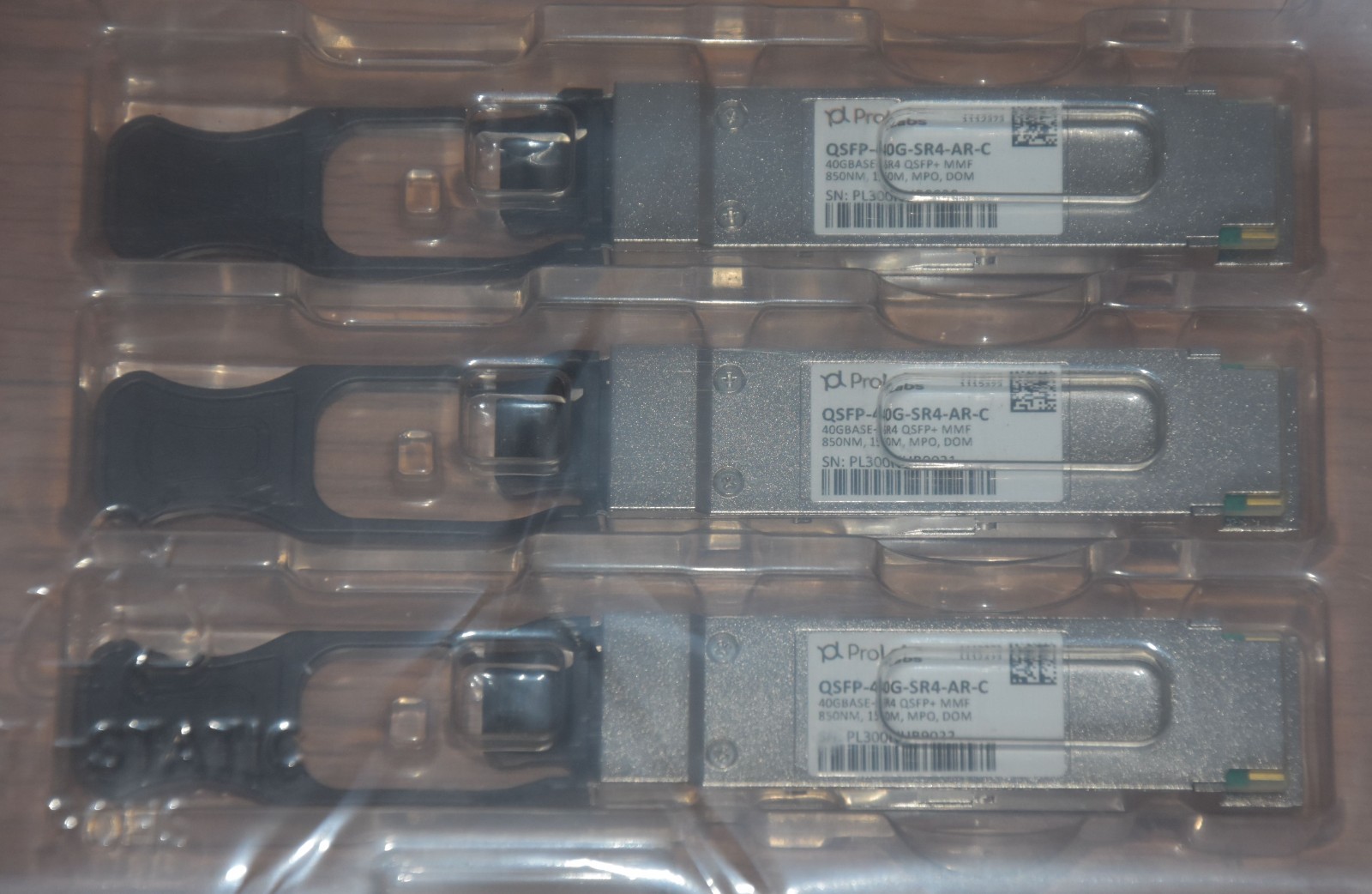 Lot of 3 ProLabs QSFP-40G-SR4-AR-C Arista Compatible QSFP+ Transceiver Brand New