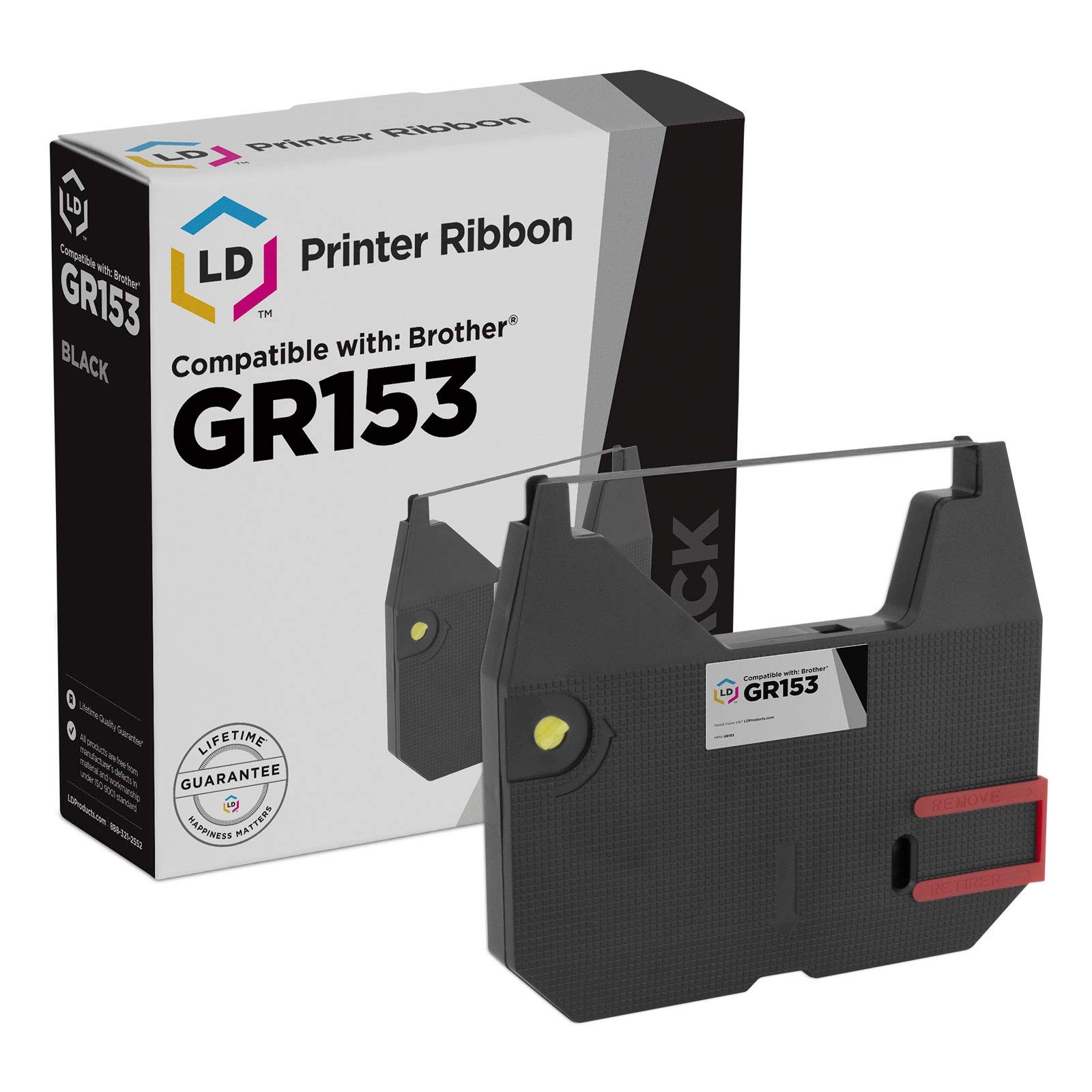LD Compatible 1030 Black Printer Ribbon Cartridge for Brother Typewriter AX15