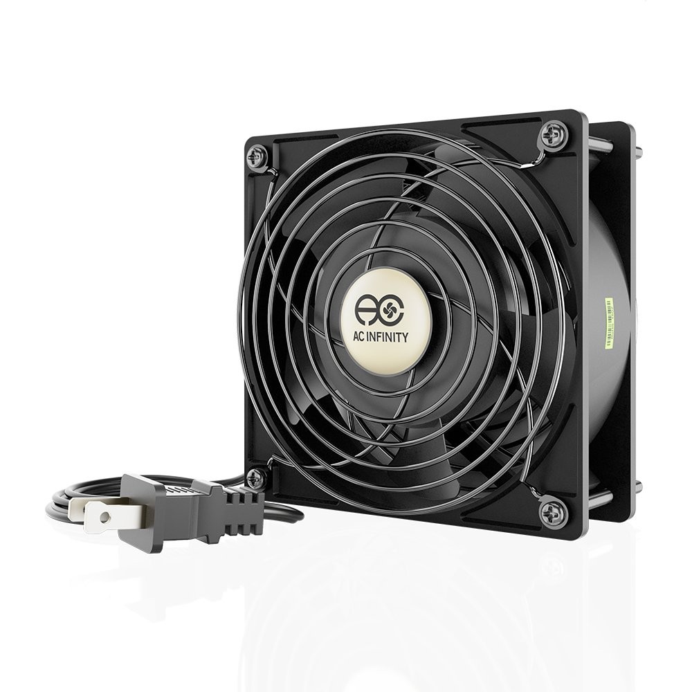 AXIAL LS1238, Quiet Muffin Fan, 120V AC 120mm x 38mm Low Speed, UL-Certified for