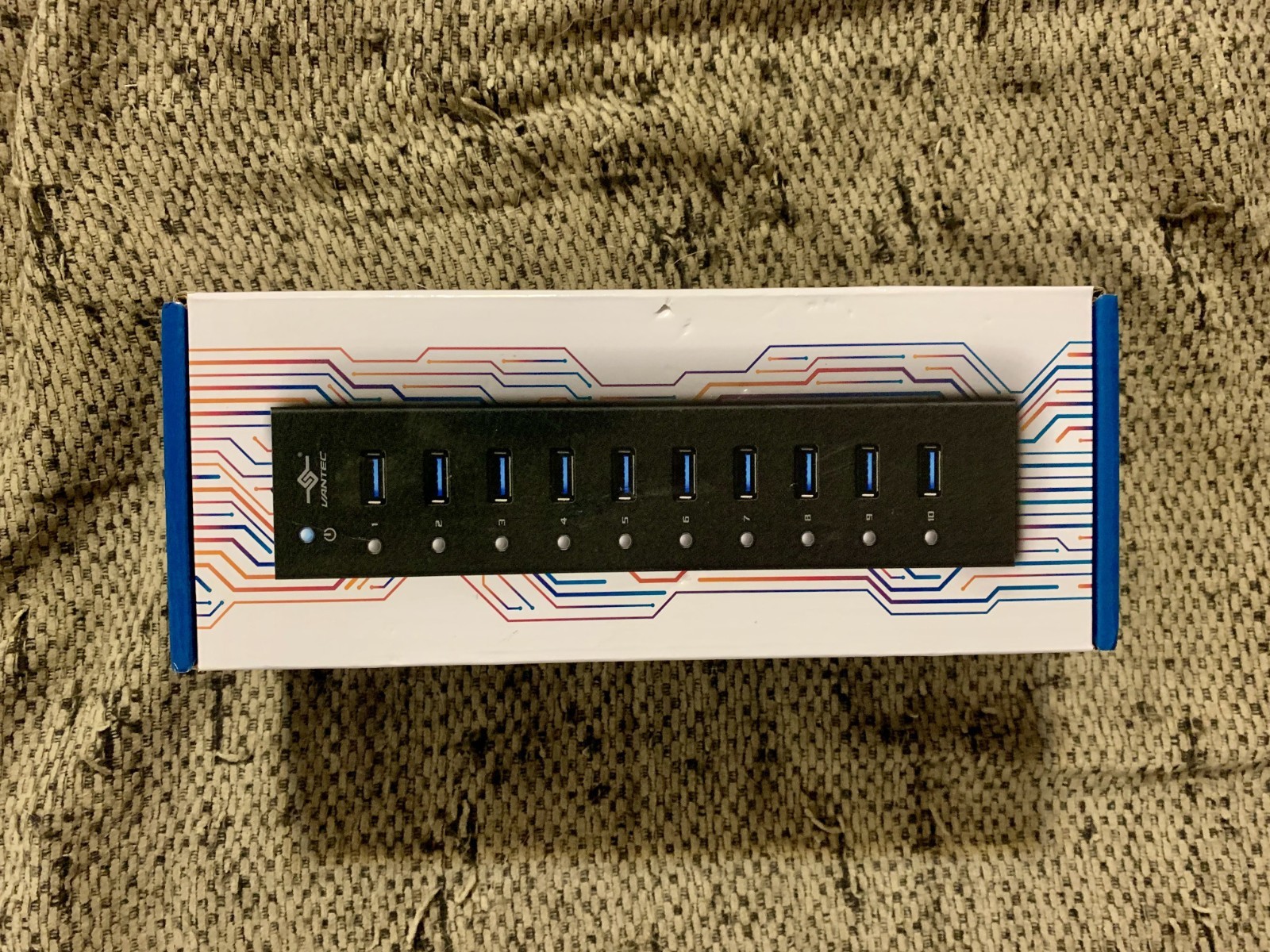 Vantec 10 Port USB 3 0 Aluminum Hub Charging With Bracket New Old Stock