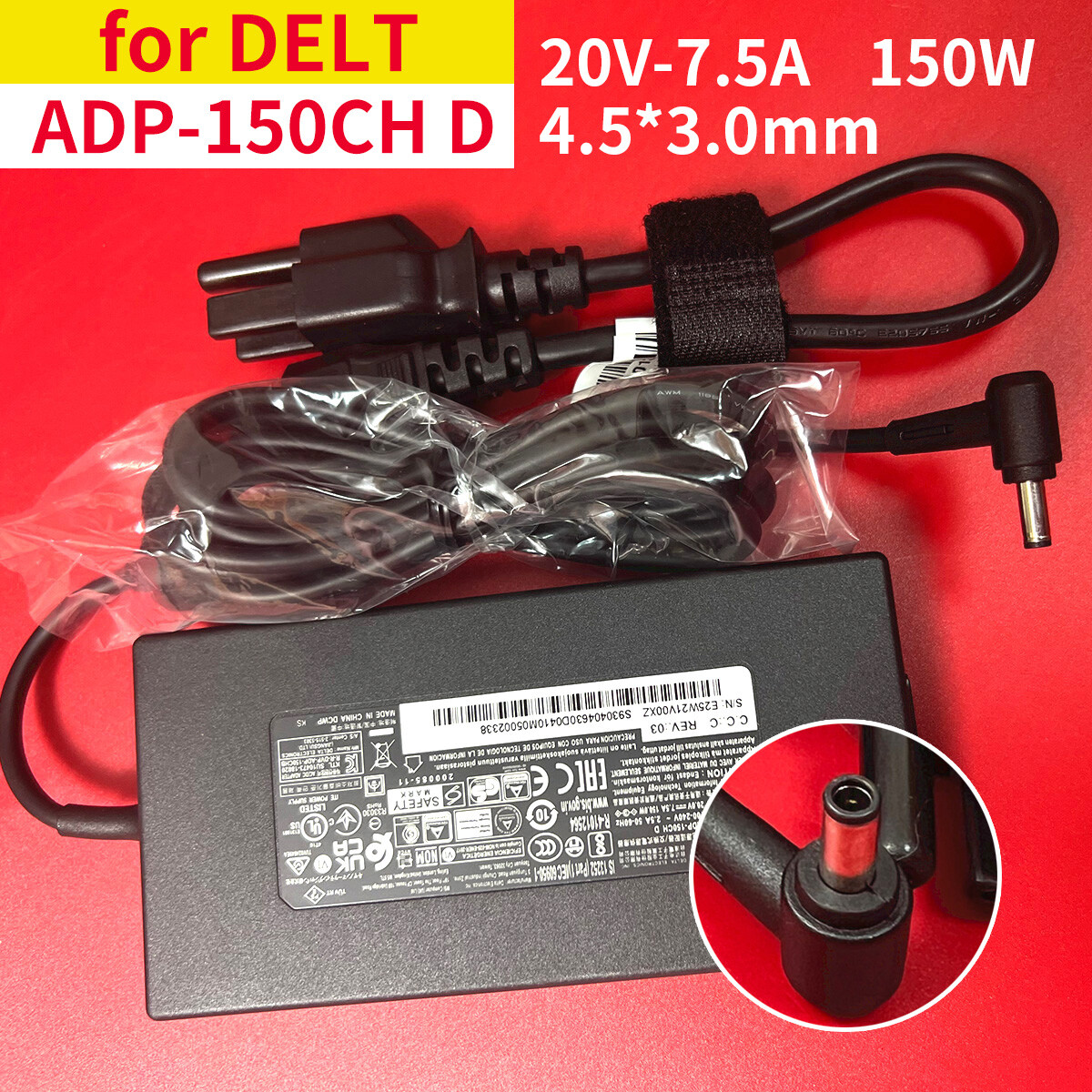 MSI /Delta 20V 150W Charger For Stealth 15M Series 957-15621P-104 ADP-150CH D