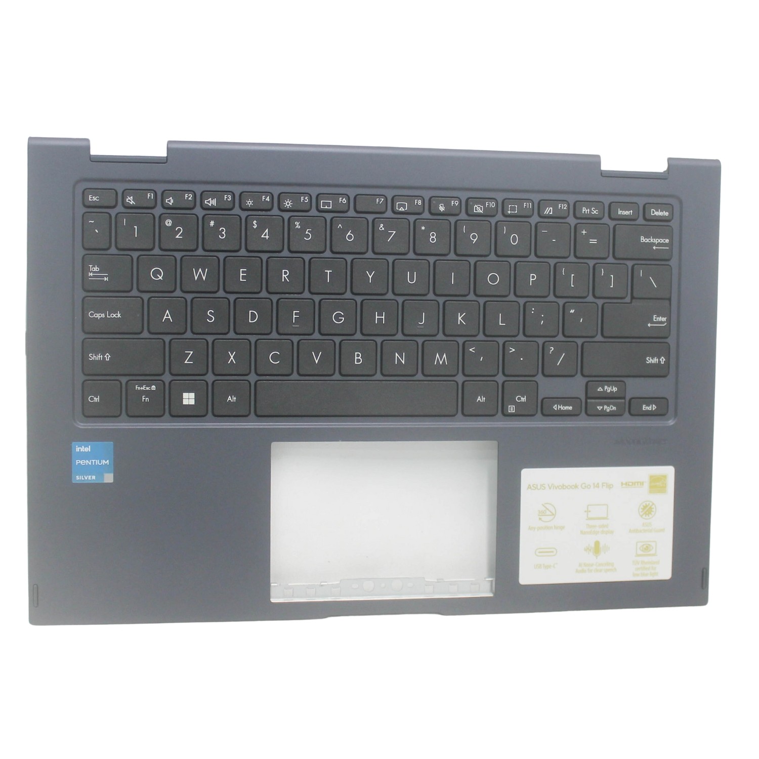 13N1-E8A0321 Asus Palmrest Top Cover W/Kb Us  -1B Go 14  -Ds24T "GRADE A"