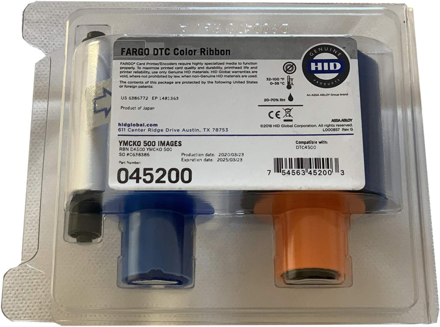 The Nekid Cow 45200 Fargo 45200 YMCKO Full Color Ribbon for DTC4500 Series ID 45