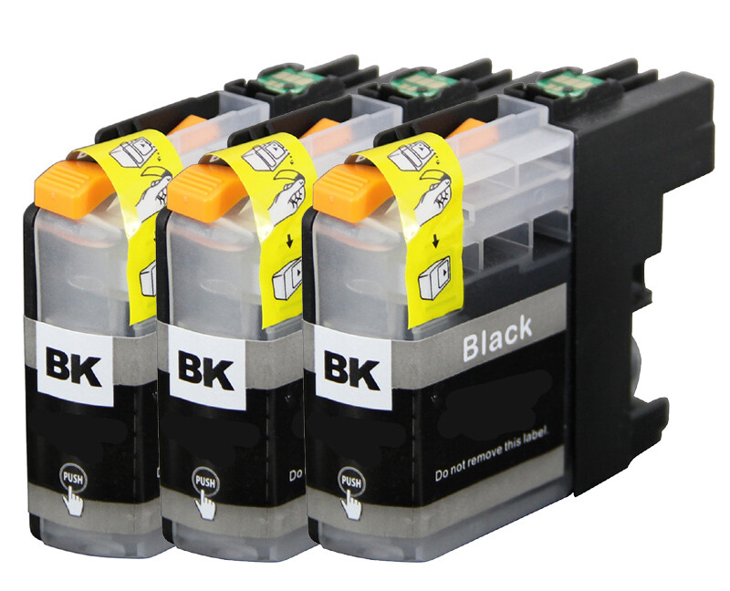 3P XL BLACK Printer Ink fits LC203 LC201 MFC-J680DW MFC-J885DW MFC-J4420DW