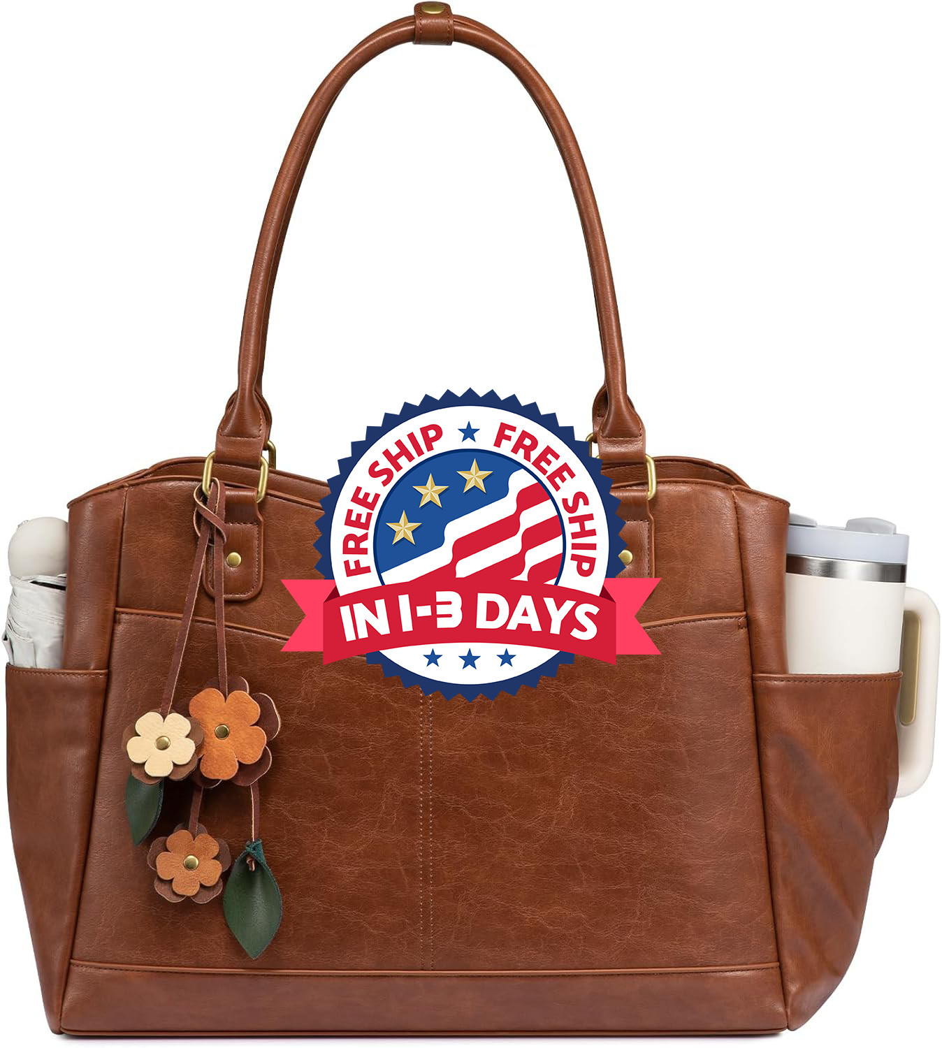 Bolso de mano vintage de cuero para trabajo, para ordenador, oficina, profesor