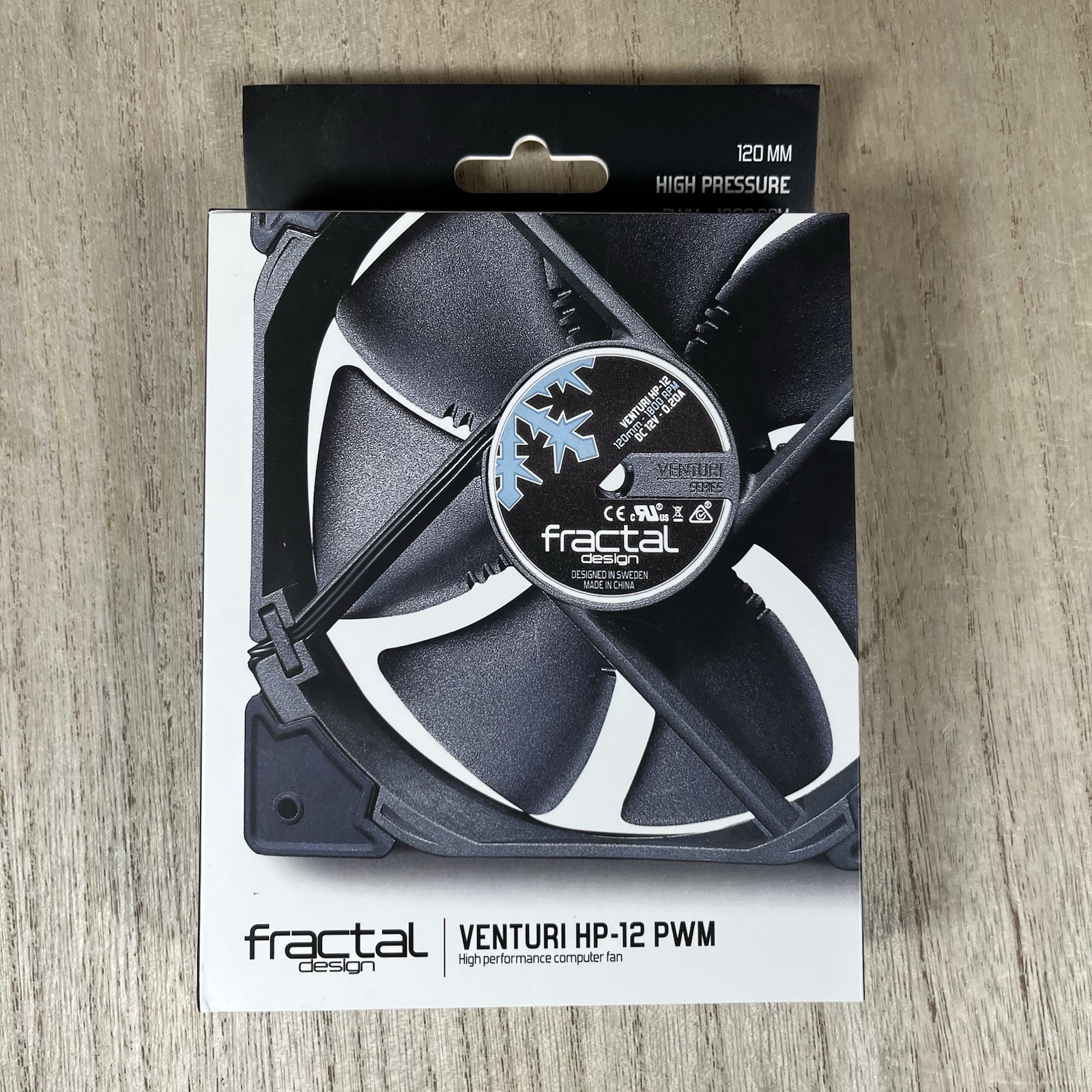 NEW Fractal Design Venturi HP-12 PWM Black Case Fan Computer 120mm