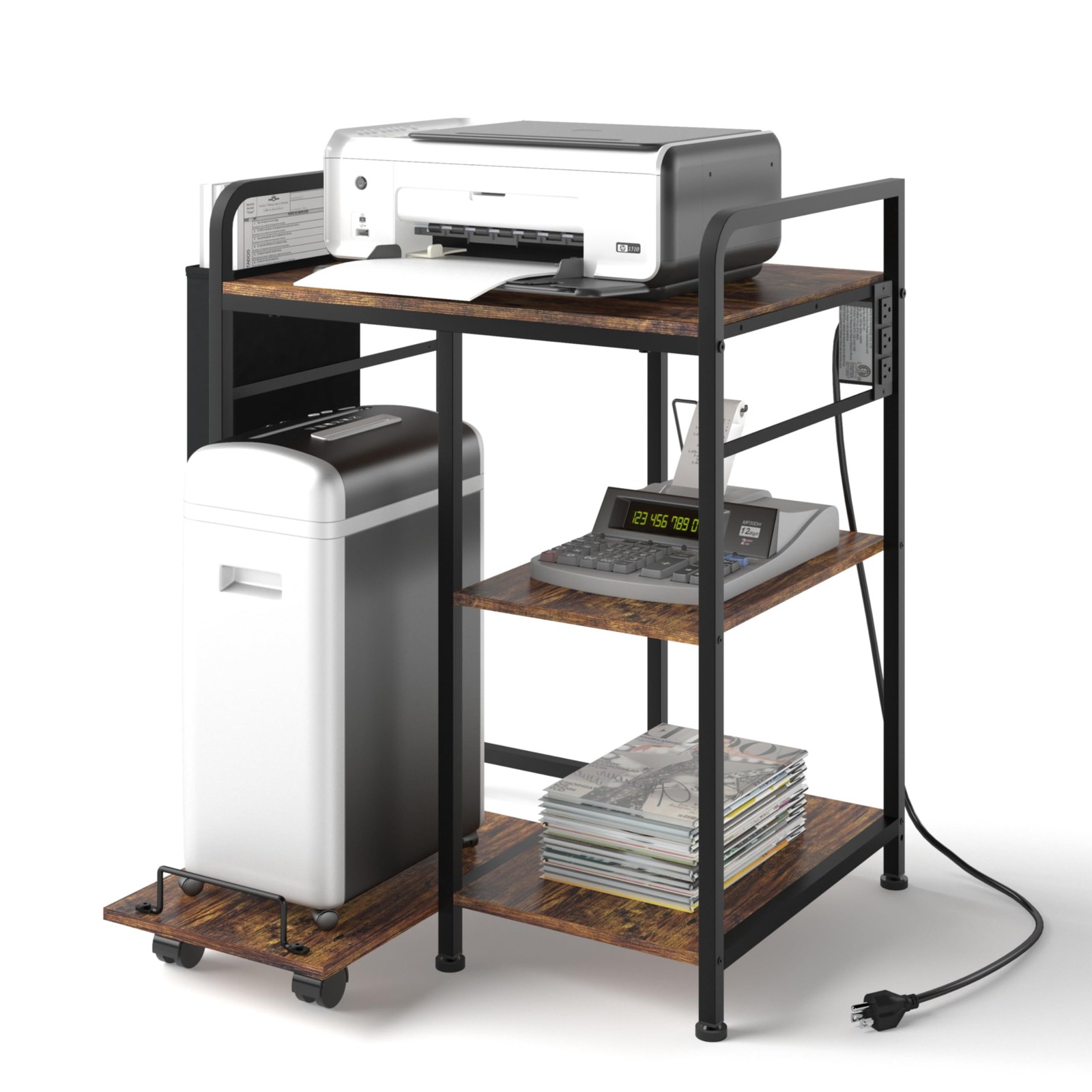 Sedegn Large Printer Stand with 3 AC Outlets for Home Office Devices