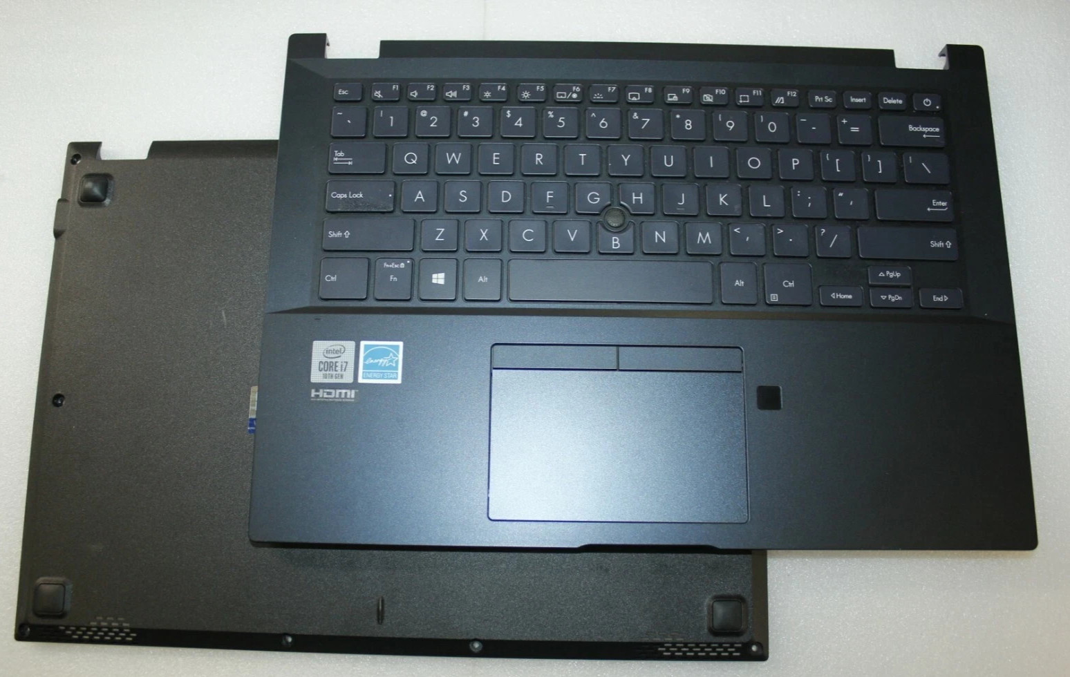 OEM Asus Expertbook P2451F / P2451FA Palmrest w/ Backlit Keyboard + Bottom Case