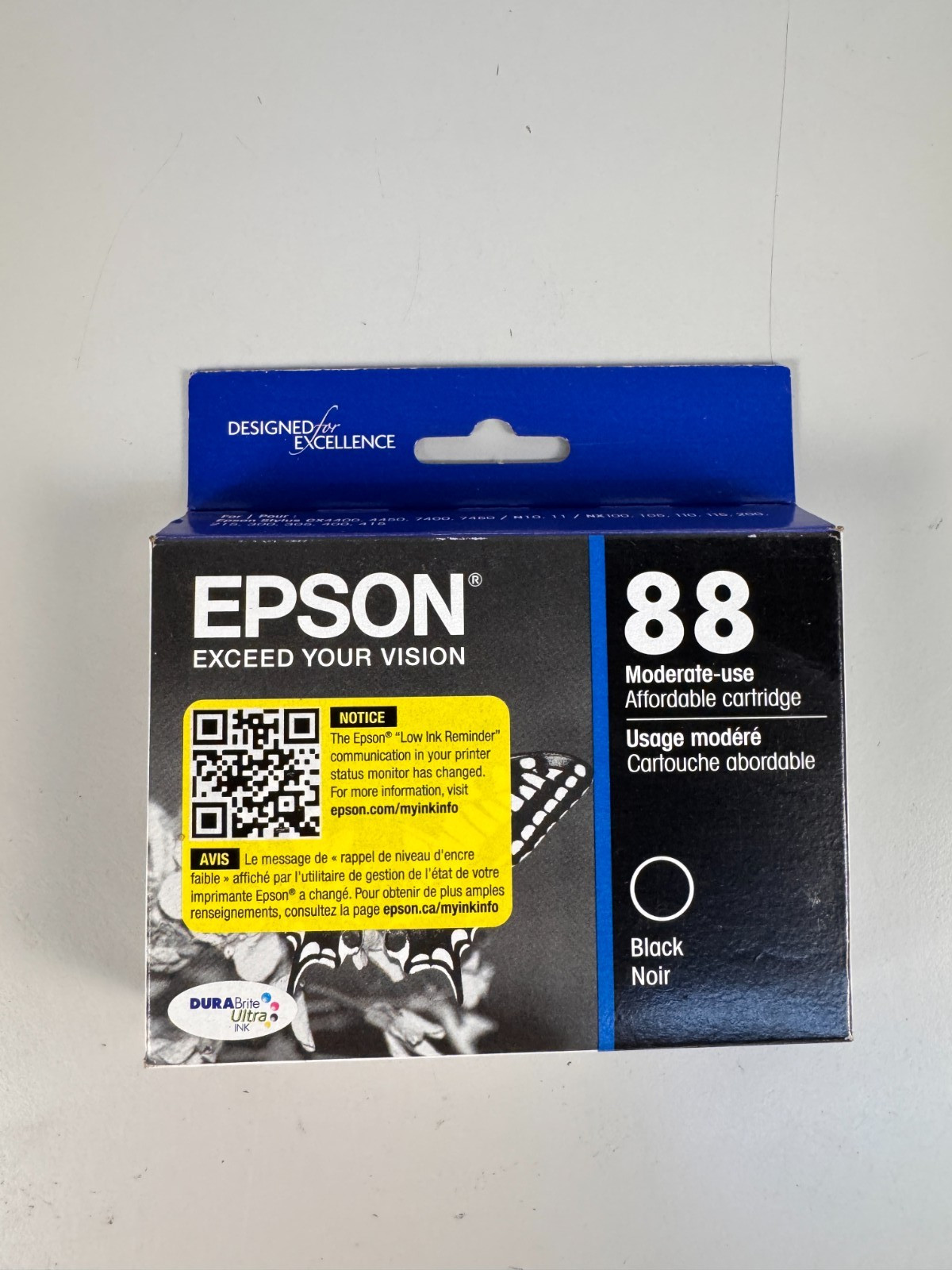 Epson T088120-S / 88 OEM Black Ink Cartridge New Sealed