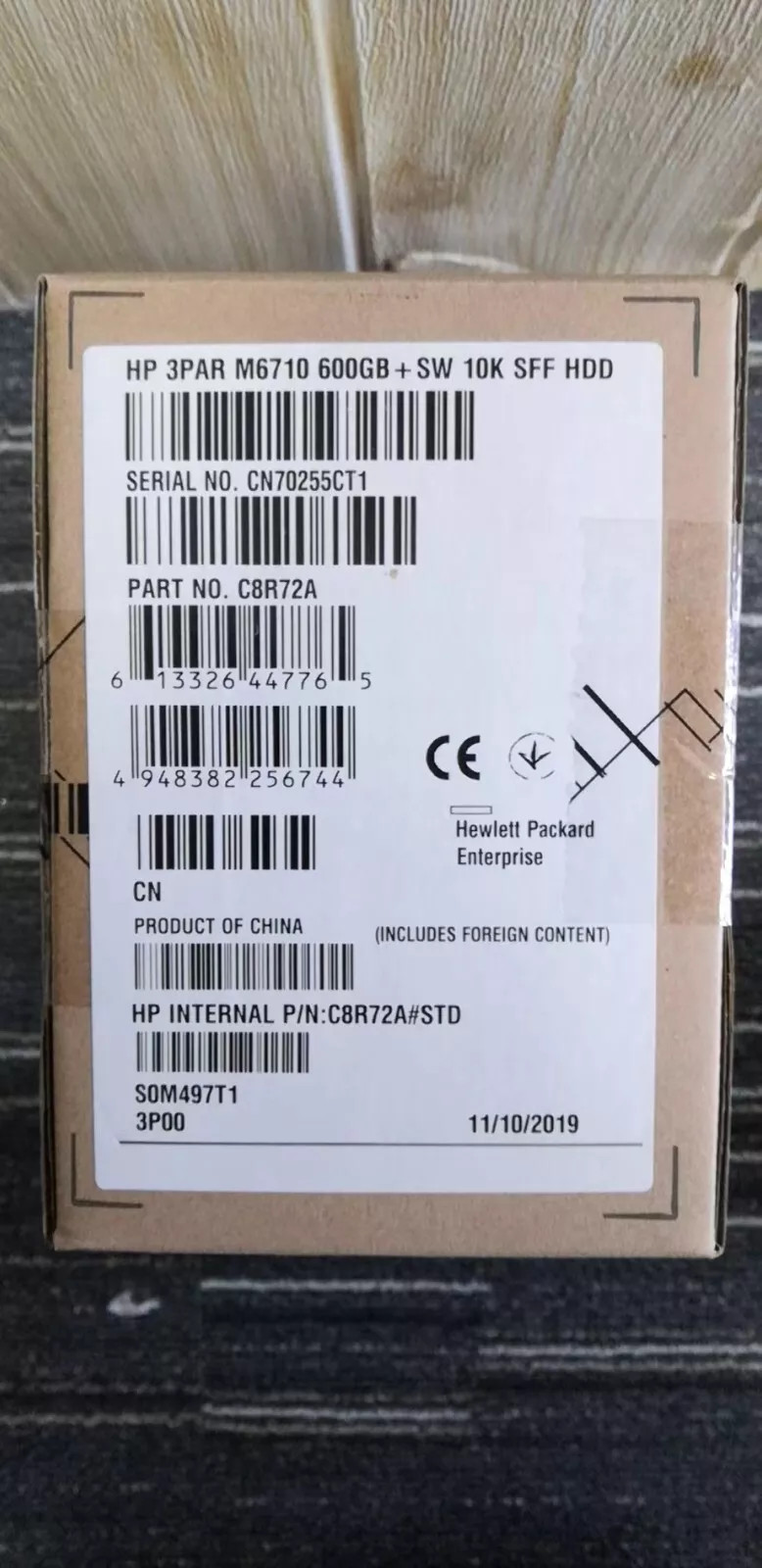  C8R72A 727398-001 727290-005 HP 3PAR 600Gb 10K SAS 2.5''SFF Hard Drive M6710