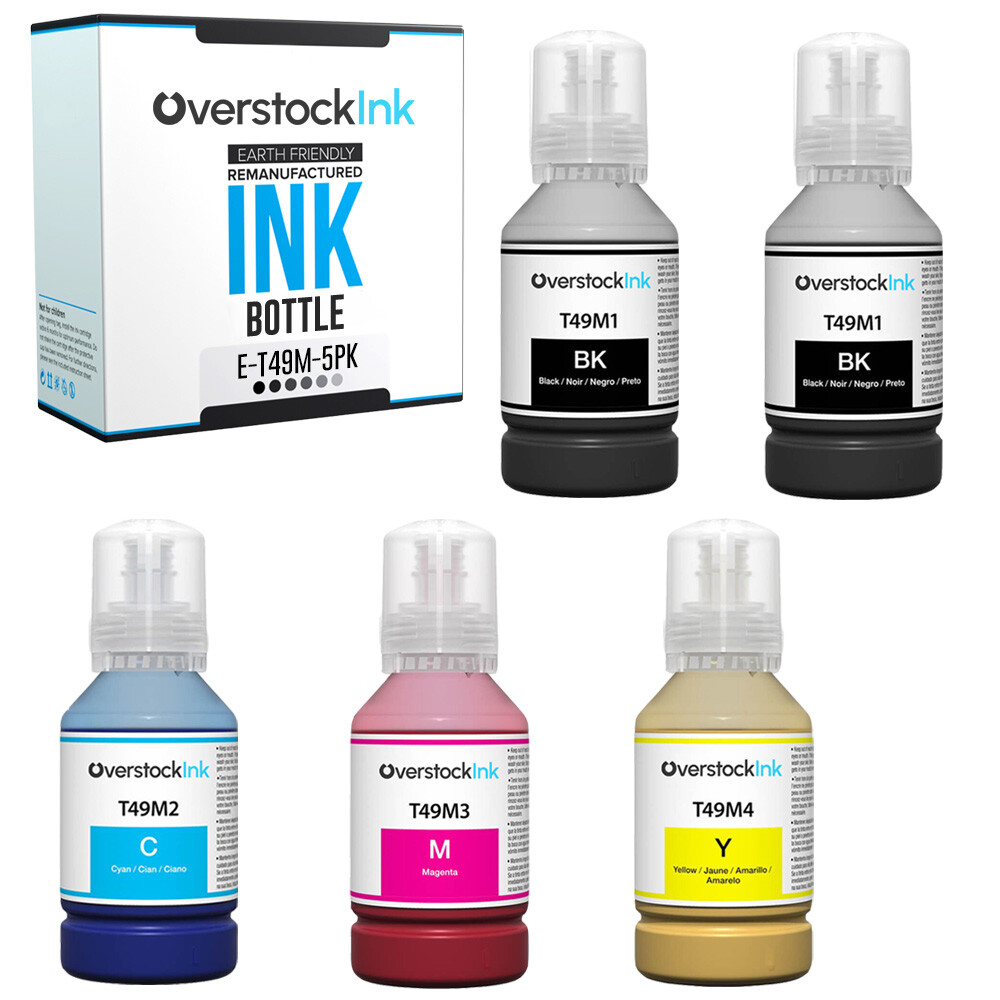 5PK OSI Sublimation T49M Printer Ink Compatible for Epson SureColor F170 F570