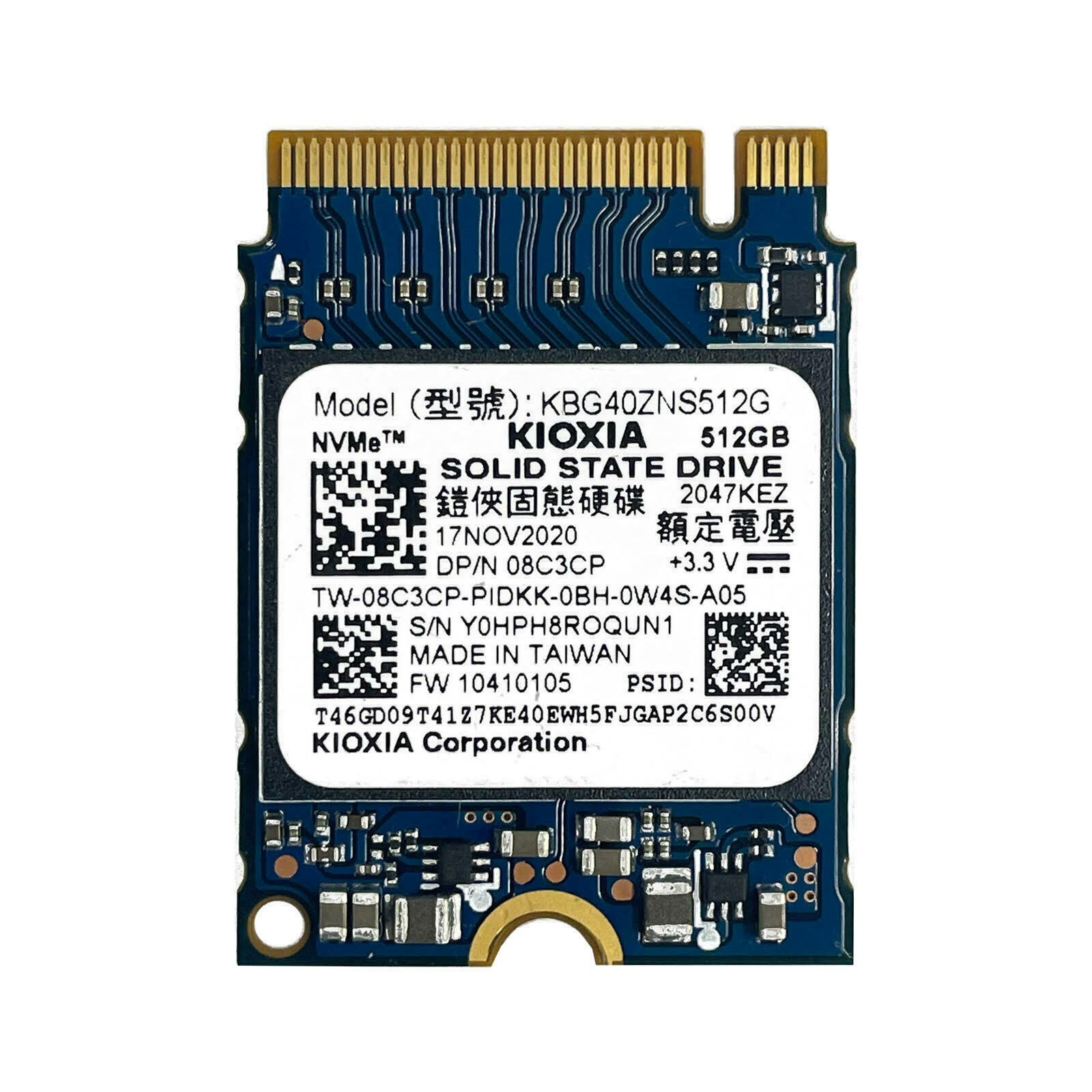 Toshiba Kioxia 512gb bg4 SSD PCIE M.2 2230 30mm Half Size Laptop SSD CF Card