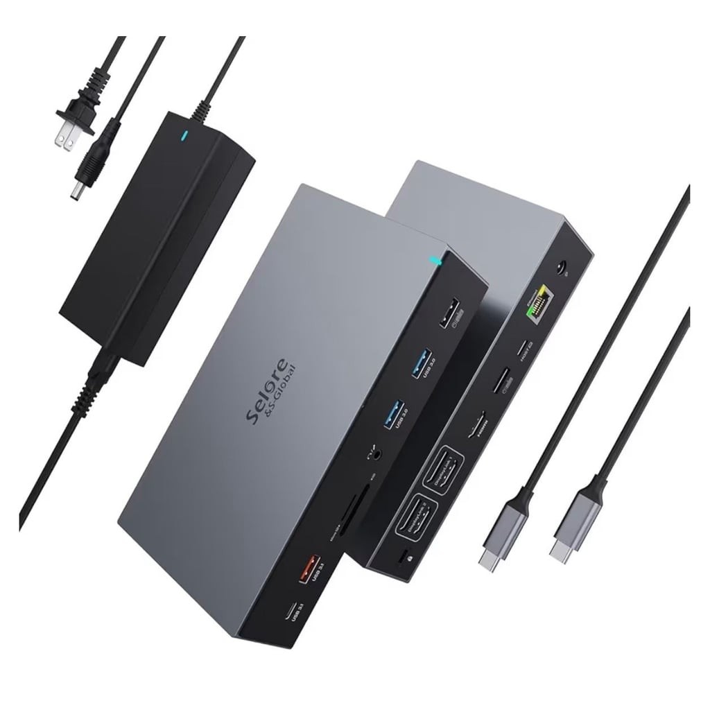 Selore & S-Global 18-in-1 USB-C Triple-Display Docking Station Model SEDK1102