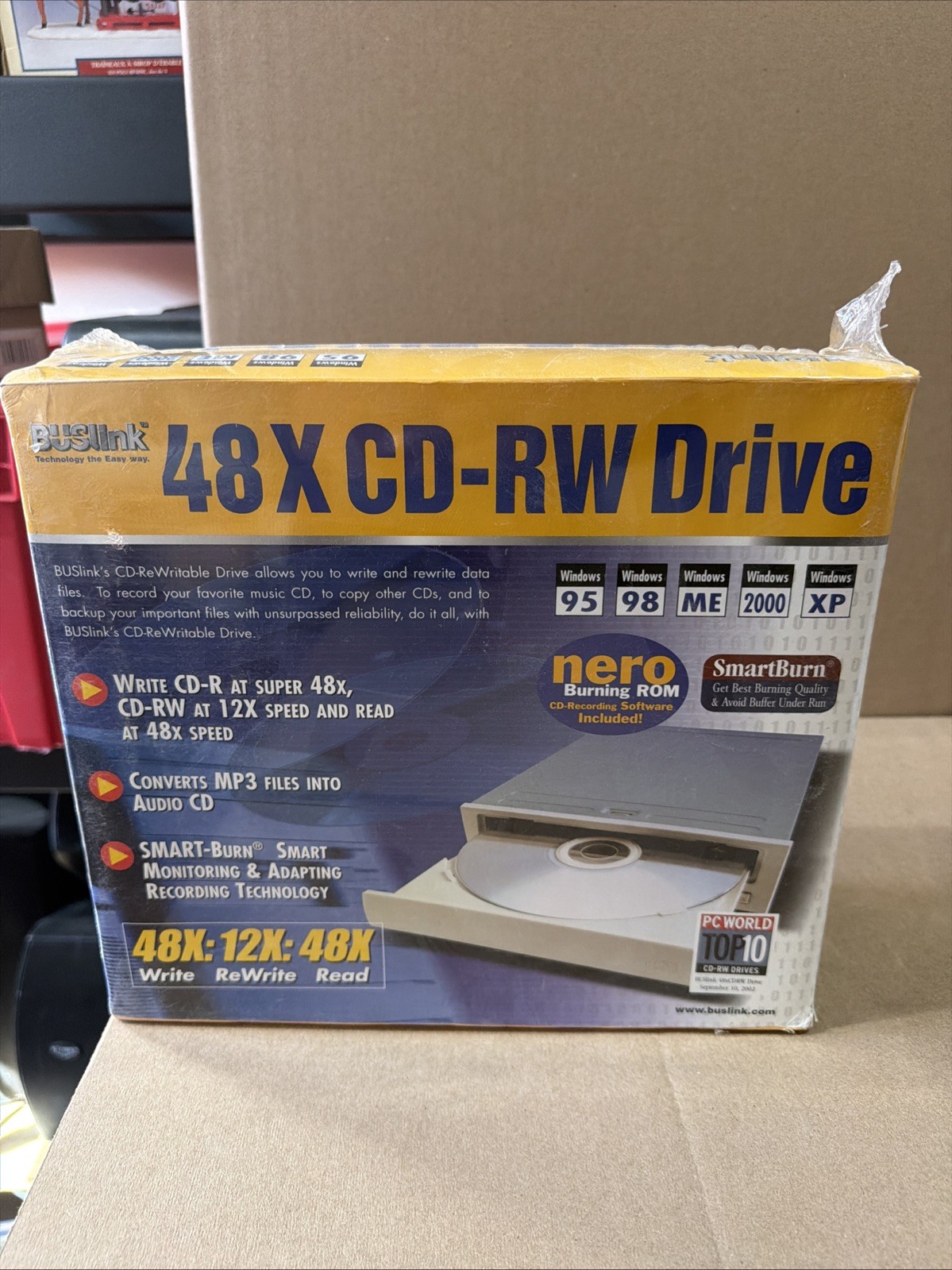 BUSlink 48X CD-RW RW4848 Nero Smart Burn Opened Box *Read