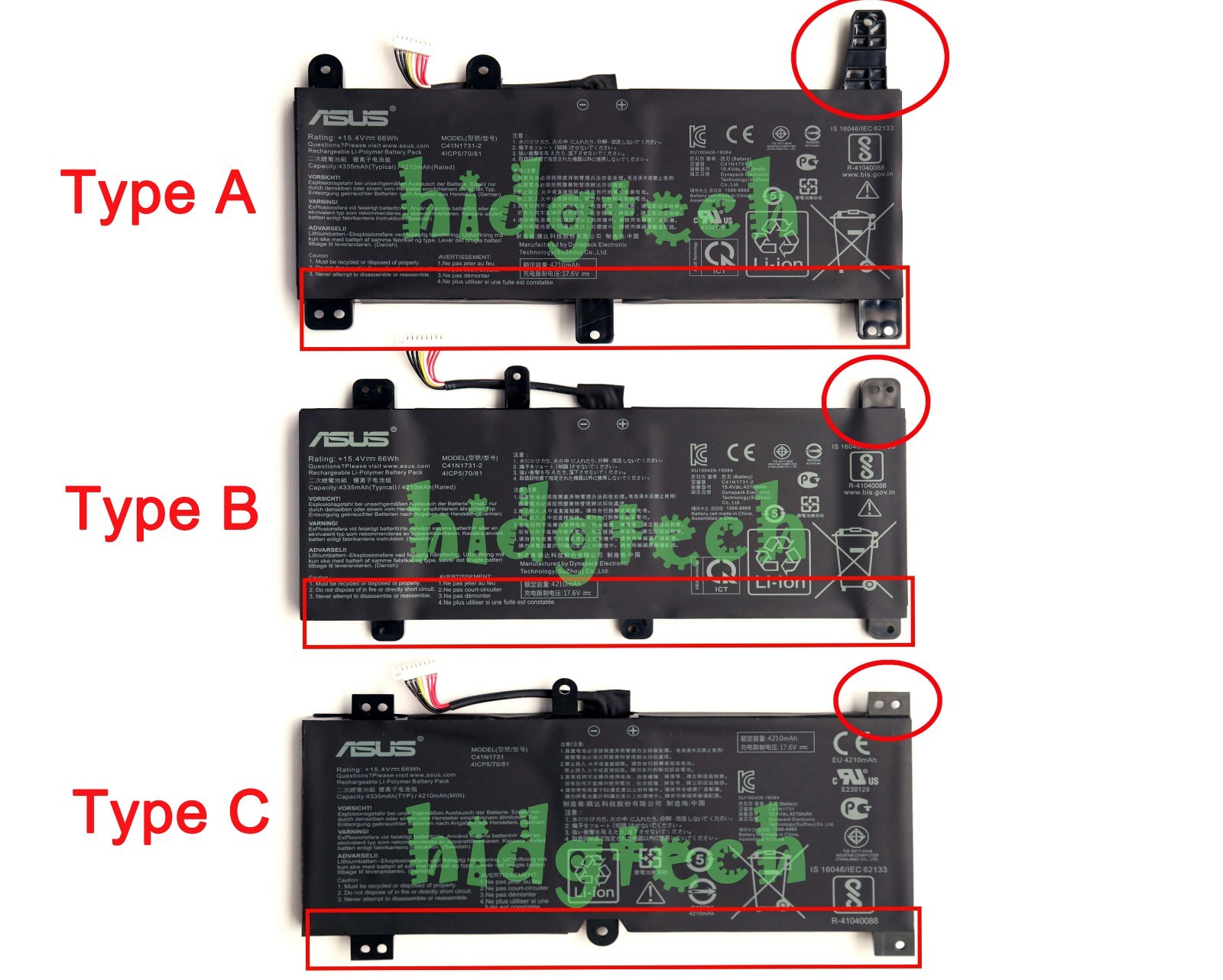 Genuine C41N1731 C41N1731-2 Battery for Asus ROG Strix GL504 GL504GM GL504GS OEM