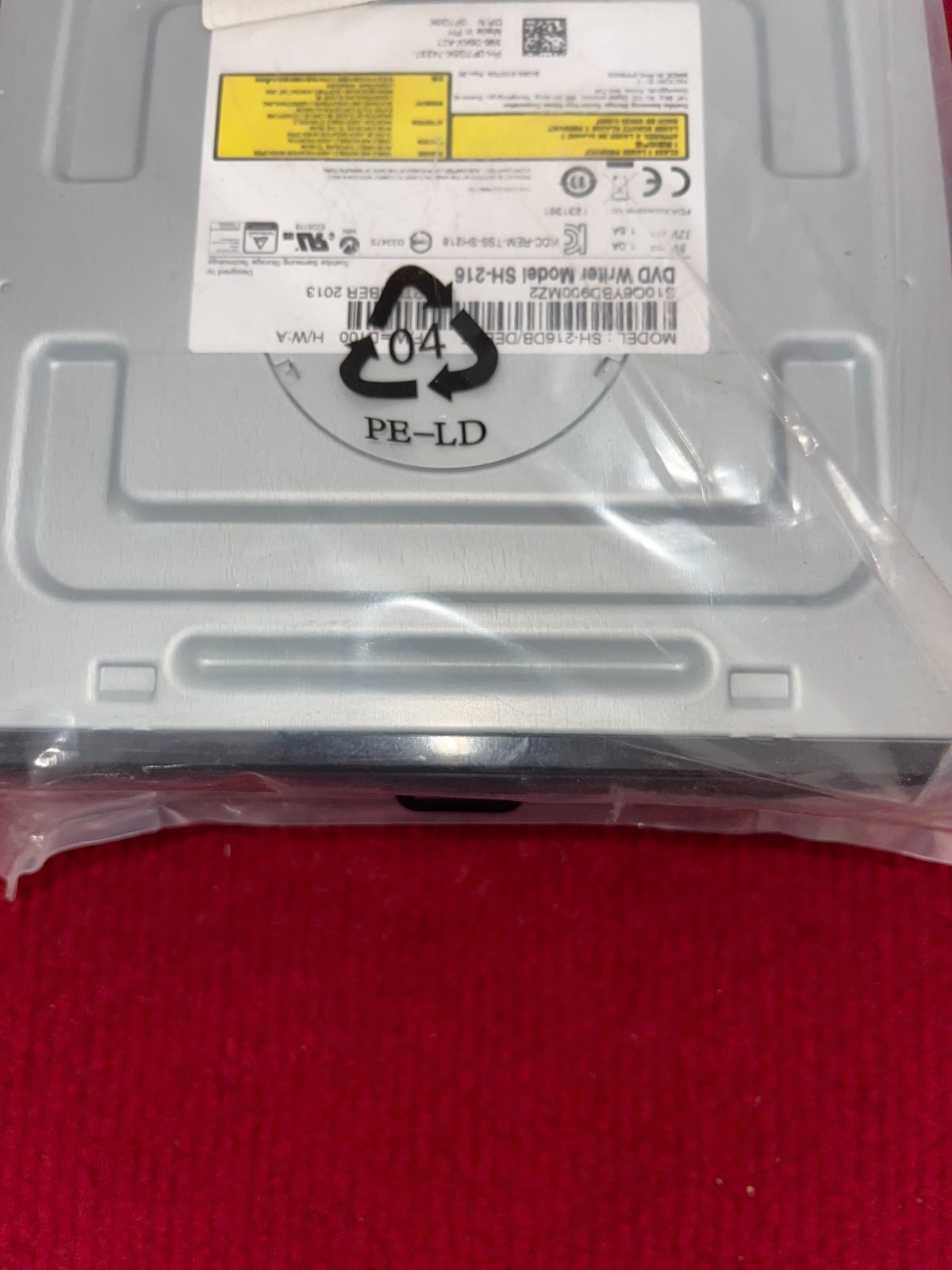 Toshiba Samsung SH-216DB/DEFBB DVD Writer Drive 0P7G5K- Black Bezel