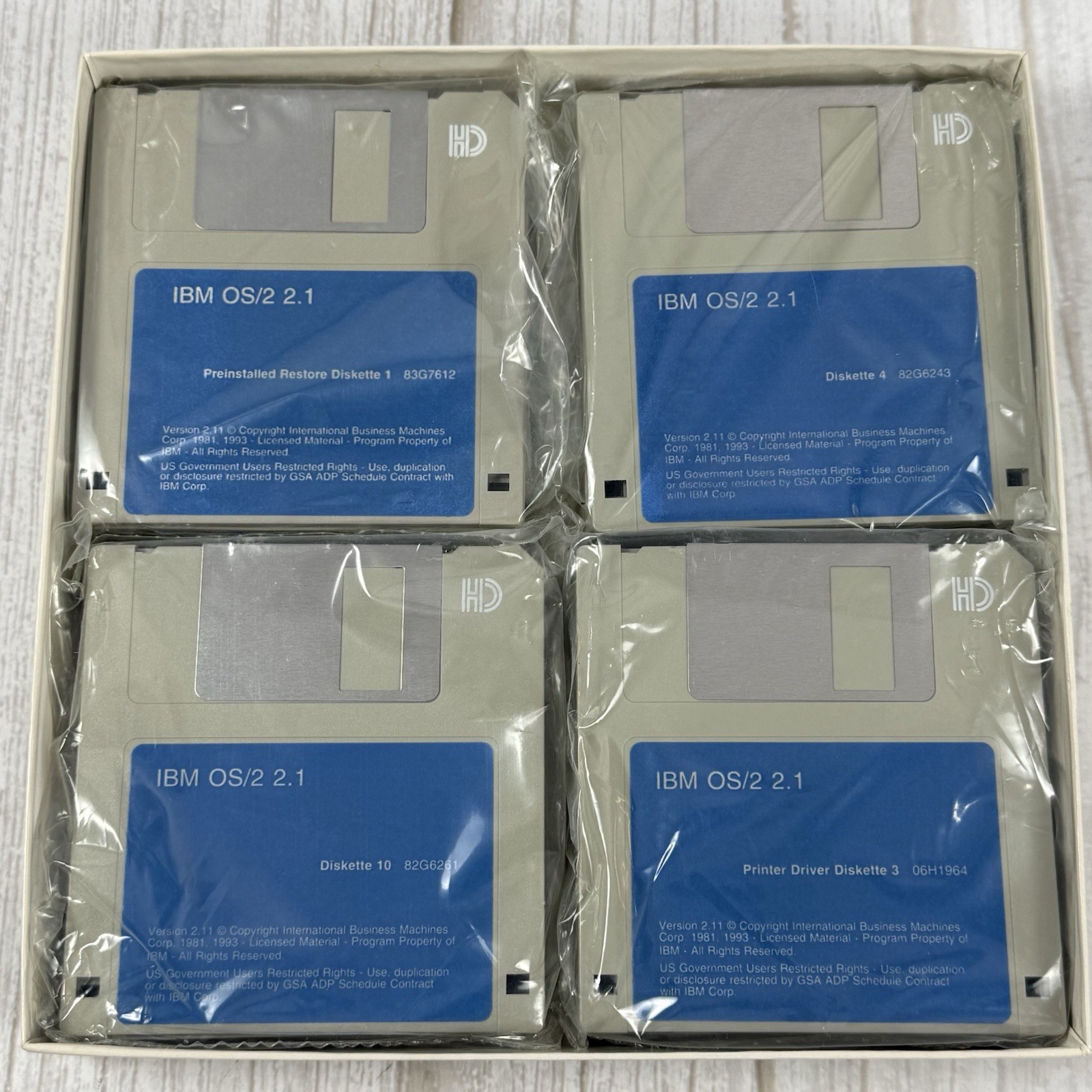 IBM OS/2 2.1 DISKETTES (24 Total) Unopened AS IS READ