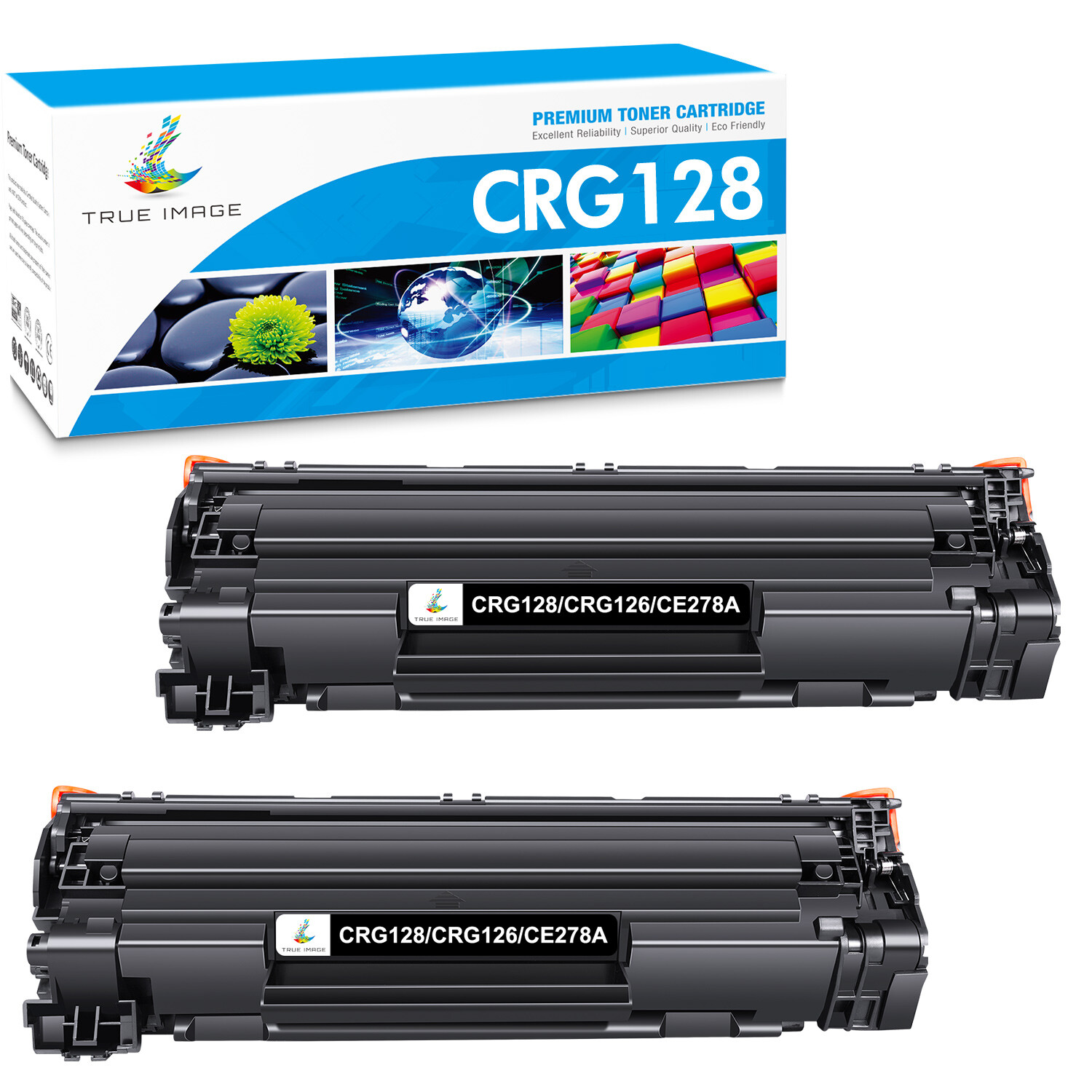 2PK Black Toner Cartridge For Canon 128 Imageclass D530 D550 LBP6200d LBP6200dw
