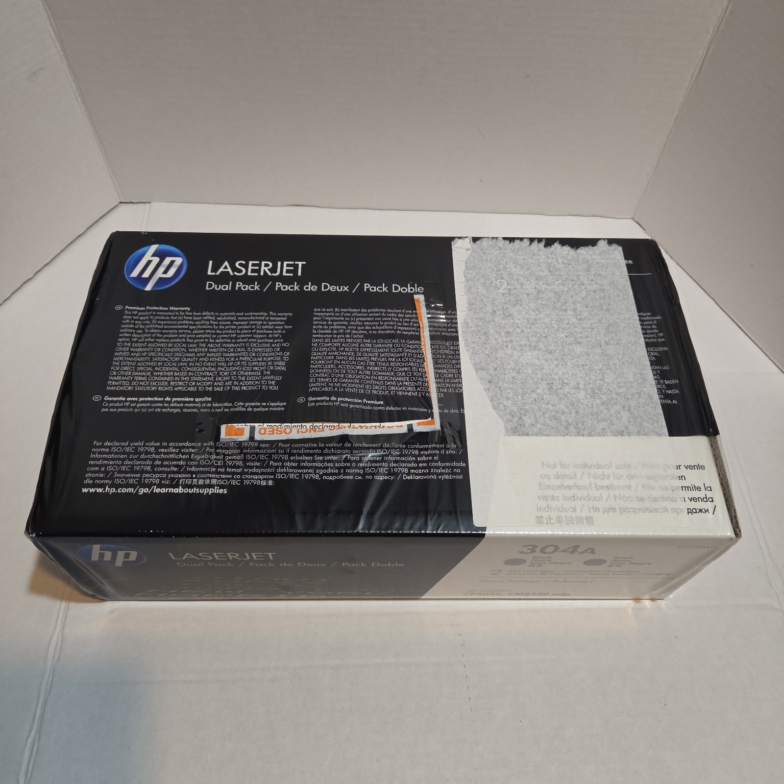 New HP Genuine CC530AD 304A Black Toner Dual Pack Laser for HP LaserJet Printers